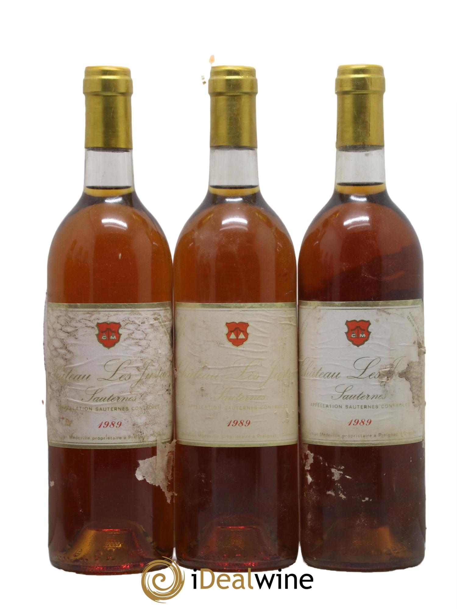 Sauternes Les Justices Domaine Medeville 1989 - Lot de 12 bouteilles - 3