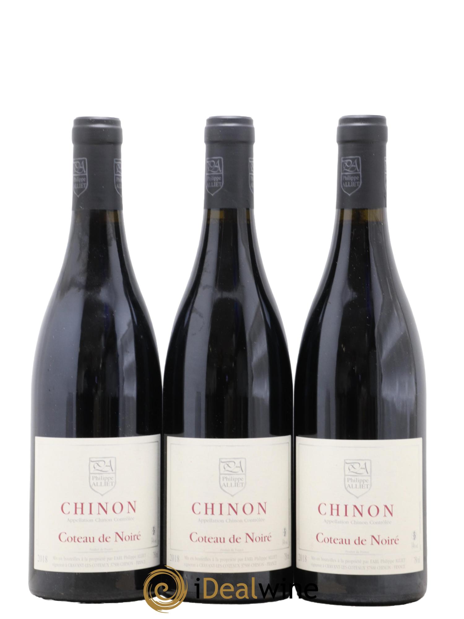 Chinon Coteau de Noiré Philippe Alliet 2018 - Lotto di 3 bottiglie - 0