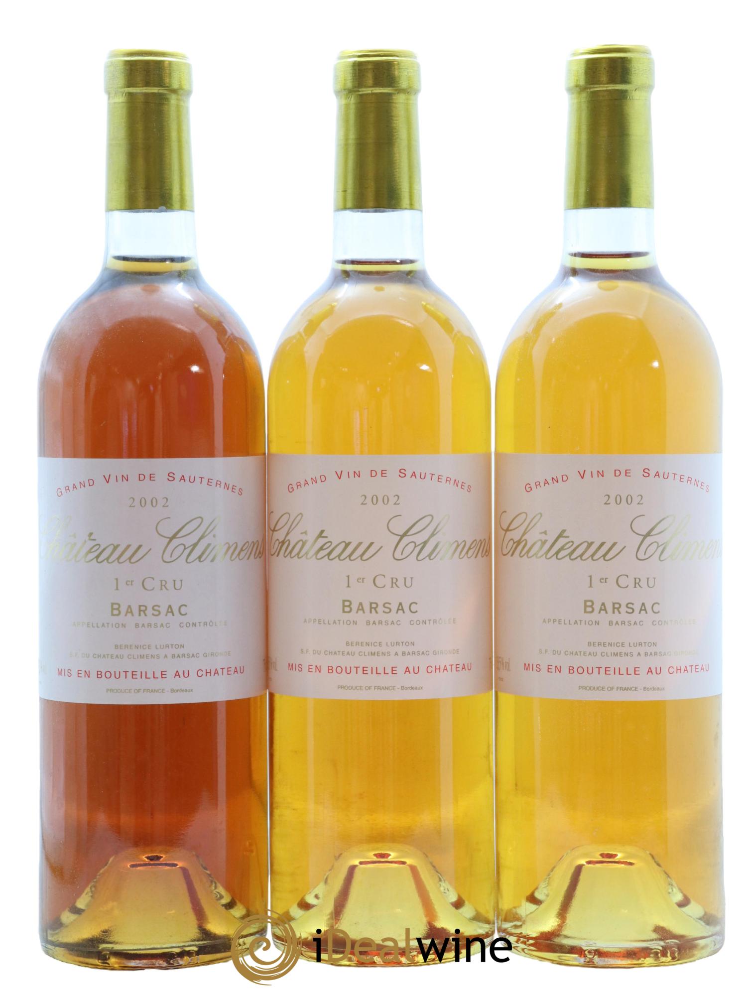 Château Climens 1er Grand Cru Classé 2002 - Posten von 6 Flaschen - 2