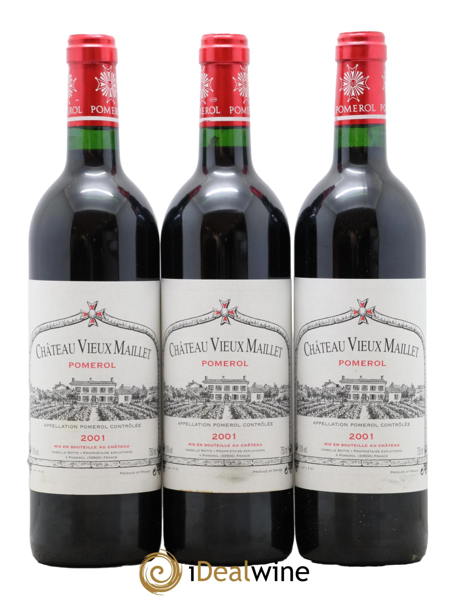 Château Vieux Maillet 2001 - Lot of 12 bottles - 4