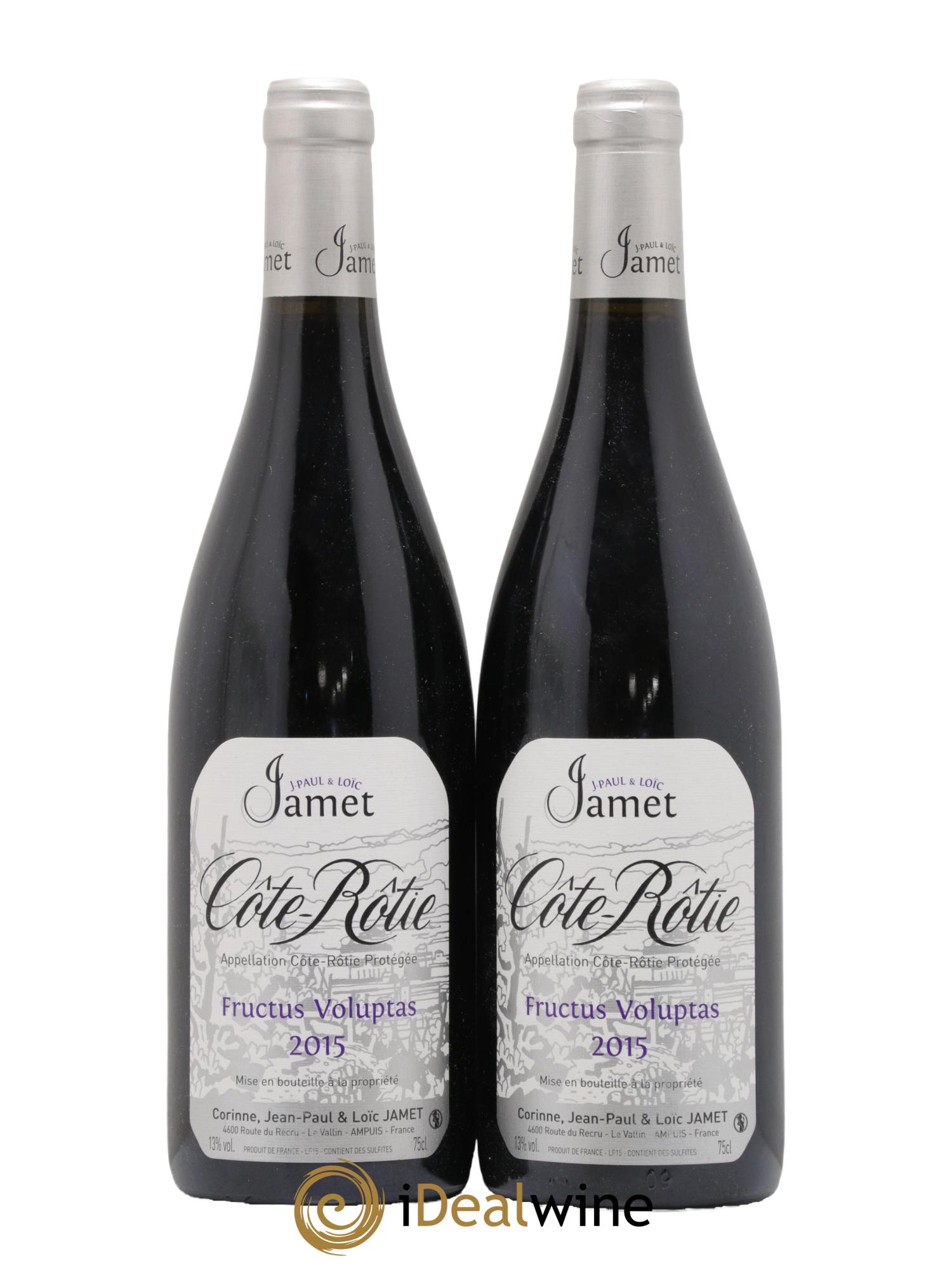 Côte-Rôtie Fructus Voluptas Jamet (Domaine) 2015 - Lotto di 2 bottiglie - 0