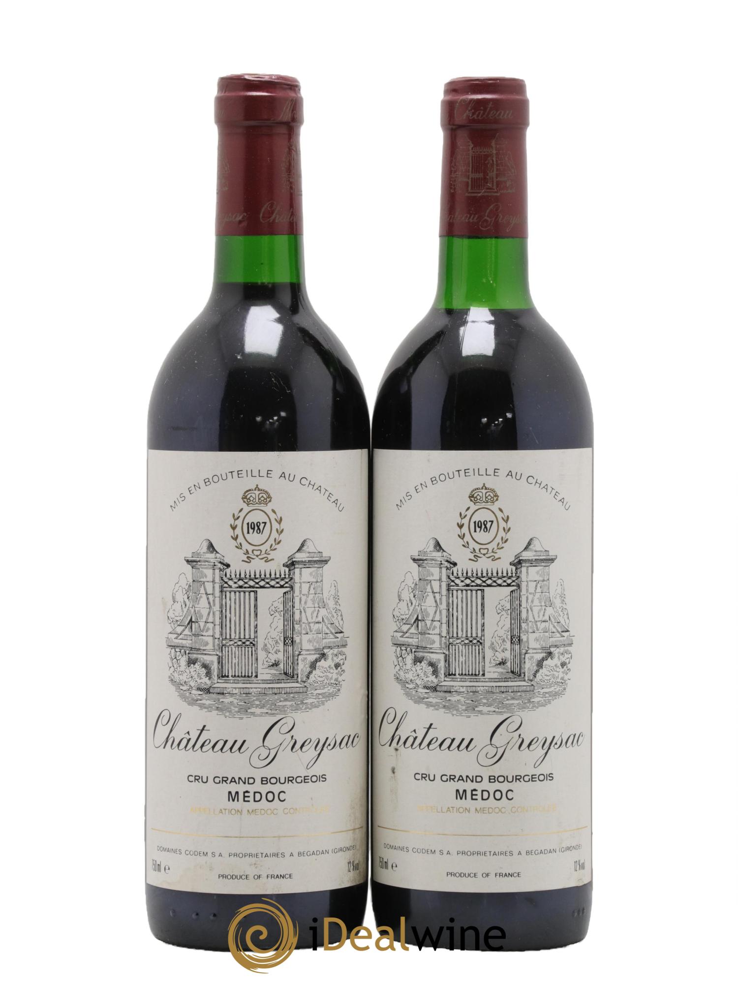 Château Greysac Cru Bourgeois 1987 - Posten von 2 Flaschen - 0