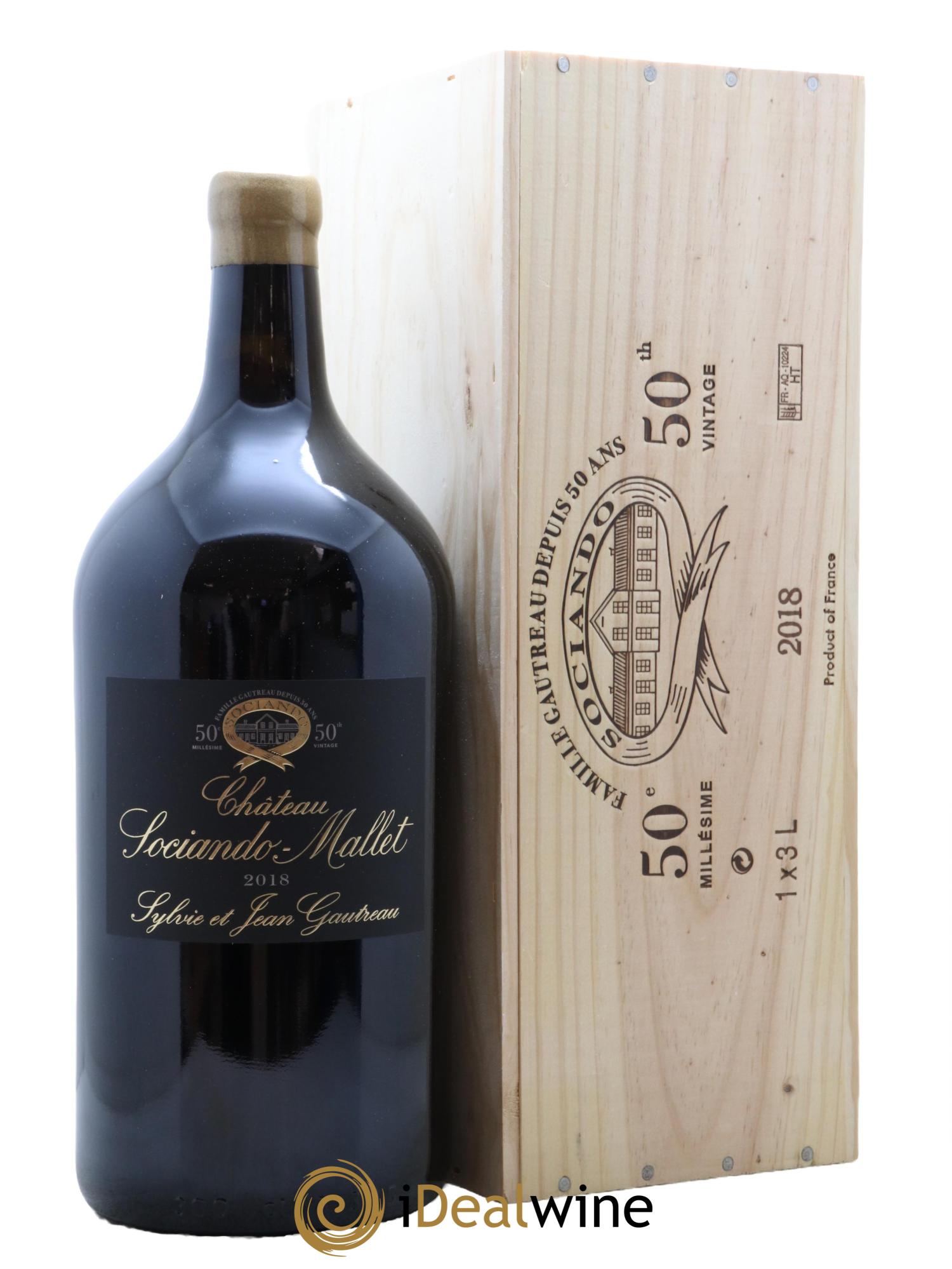 Château Sociando Mallet  2018 - Lot de 1 double magnum - 0