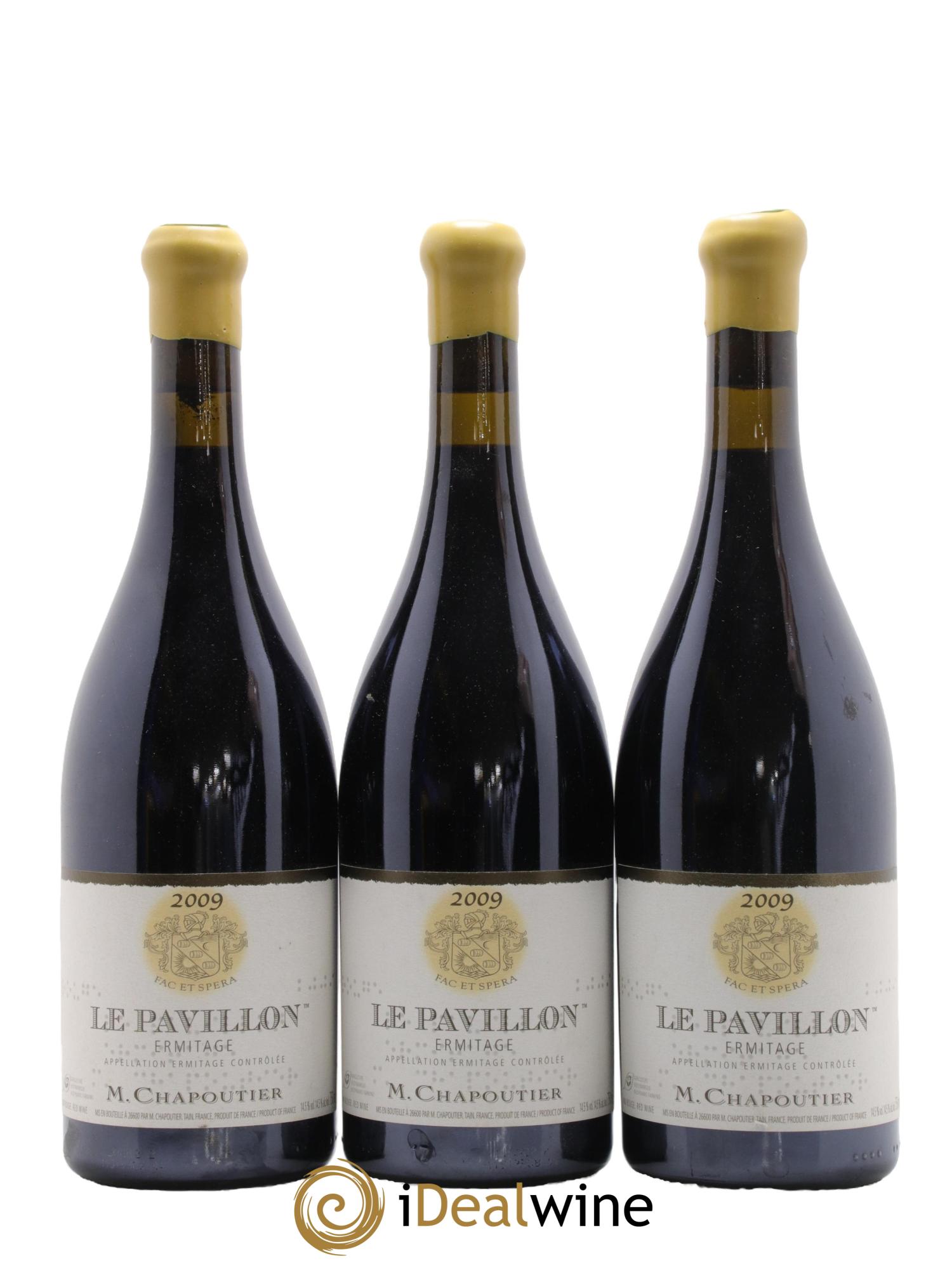 Hermitage Ermitage Le Pavillon Chapoutier 2009 - Lot of 3 bottles - 0