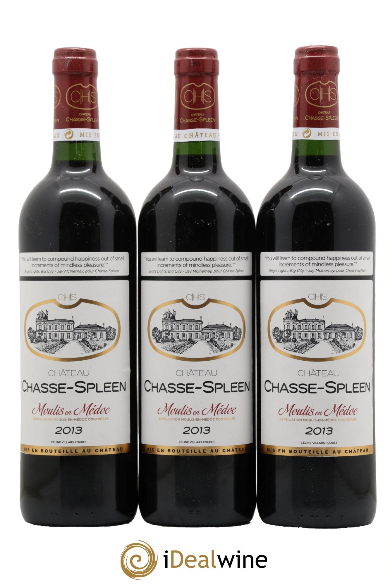 Château Chasse Spleen 2013 - Lot de 3 bouteilles - 0