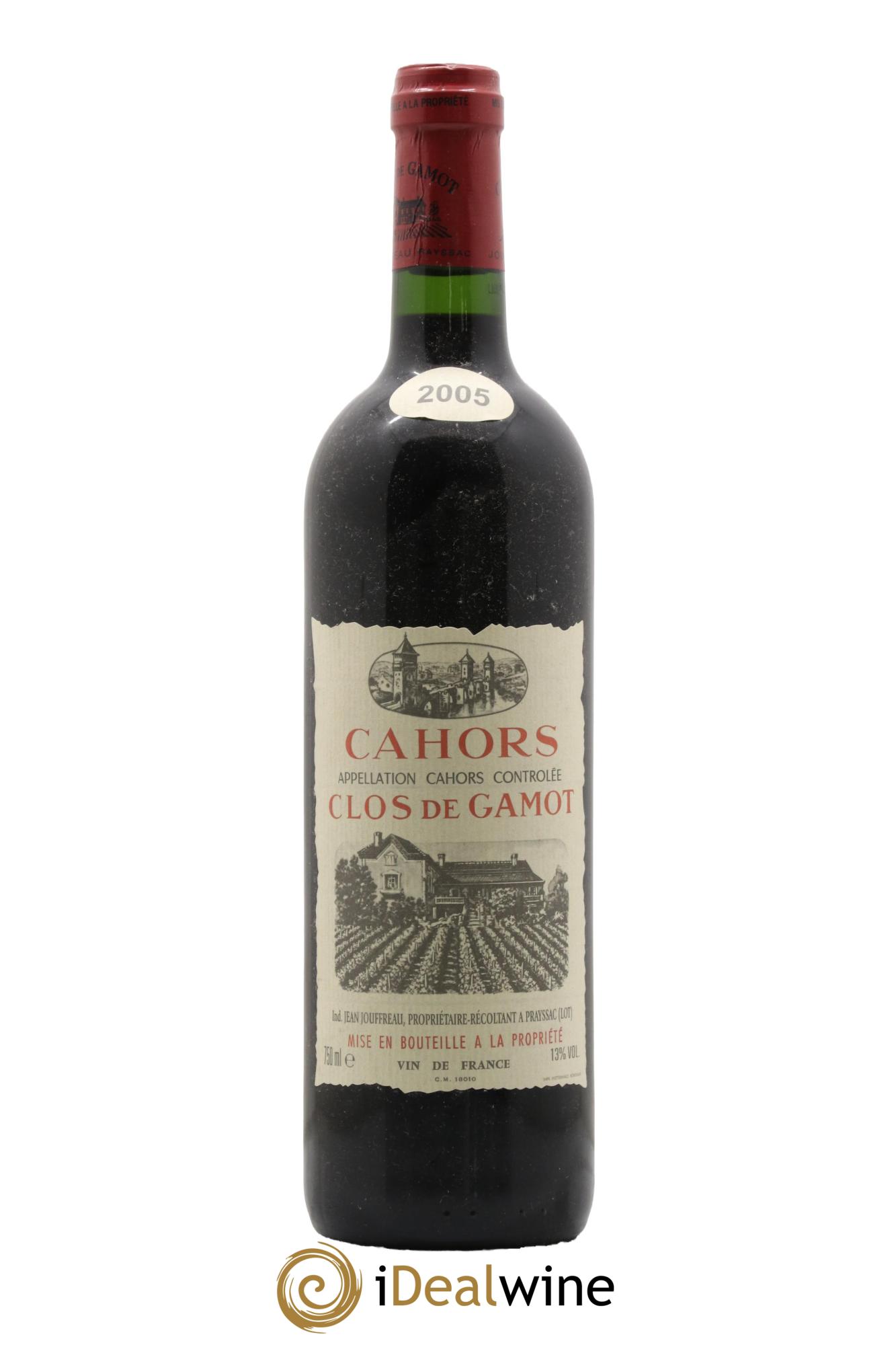 Cahors Clos de Gamot famille Jouffreau 2005 - Lot of 1 bottle - 0