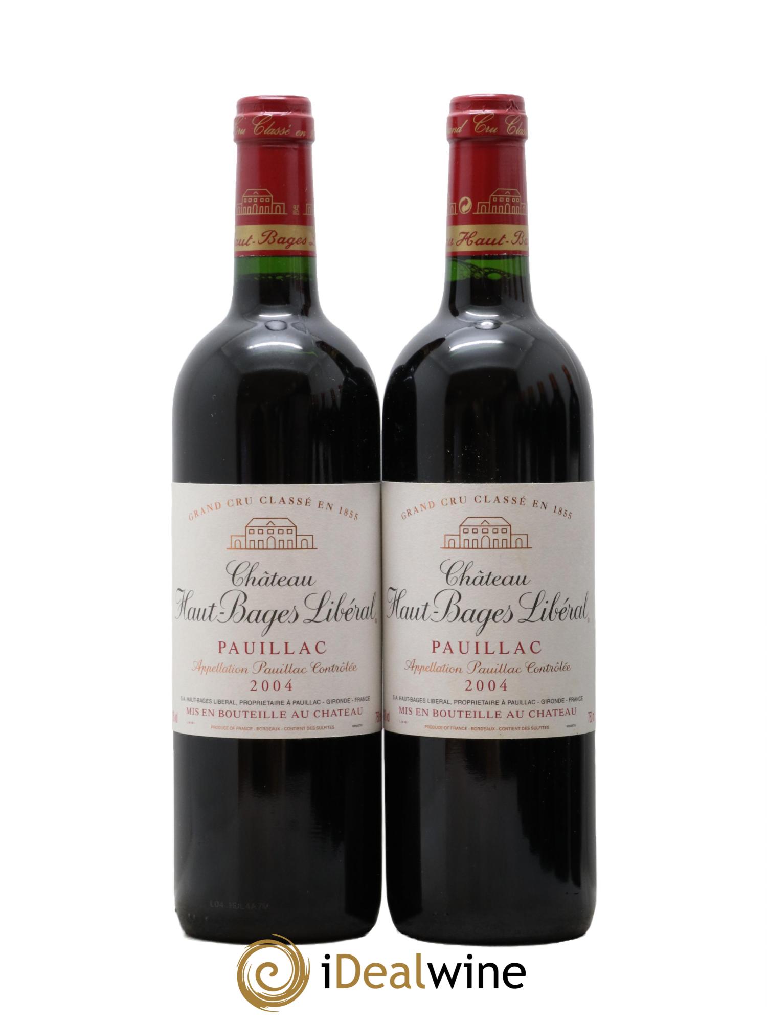 Château Haut Bages Libéral 5ème Grand Cru Classé 2004 - Lot de 2 bouteilles - 0