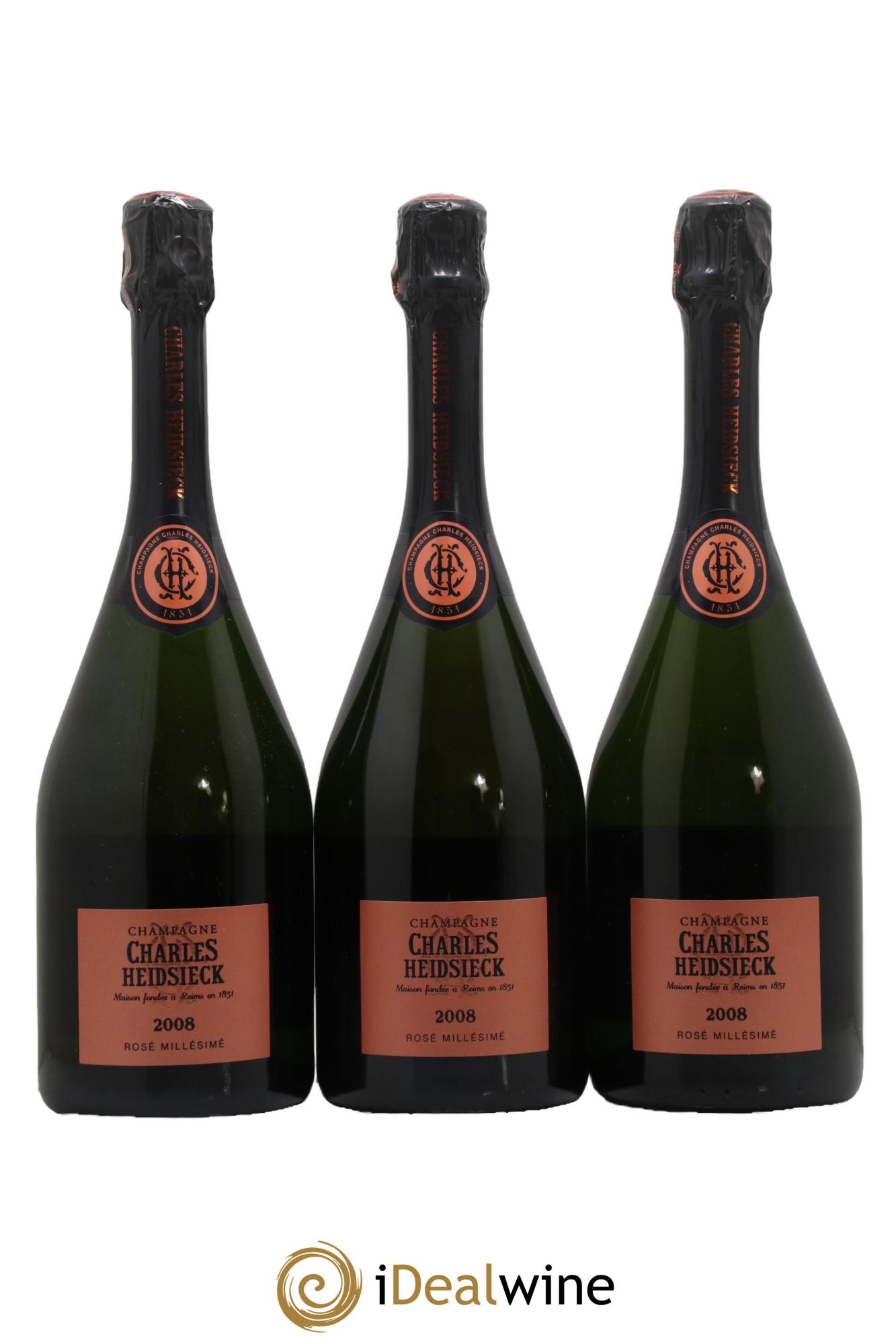 Millésimé Brut Charles Heidsieck 2008 - Lot of 3 bottles - 0