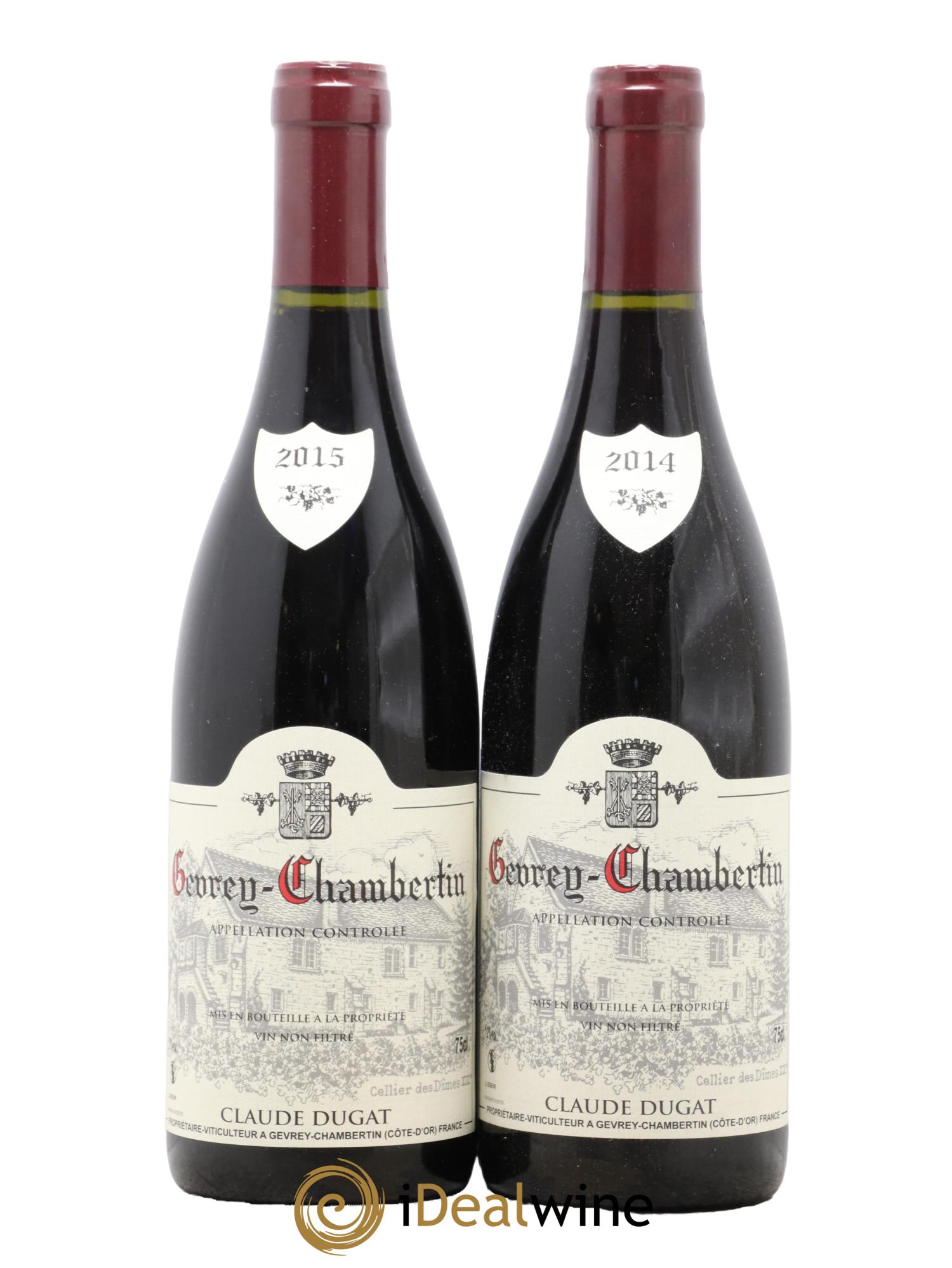 Gevrey-Chambertin Claude Dugat 1 en 2014 et 1 en 2015 - Lotto di 2 bottiglie - 0