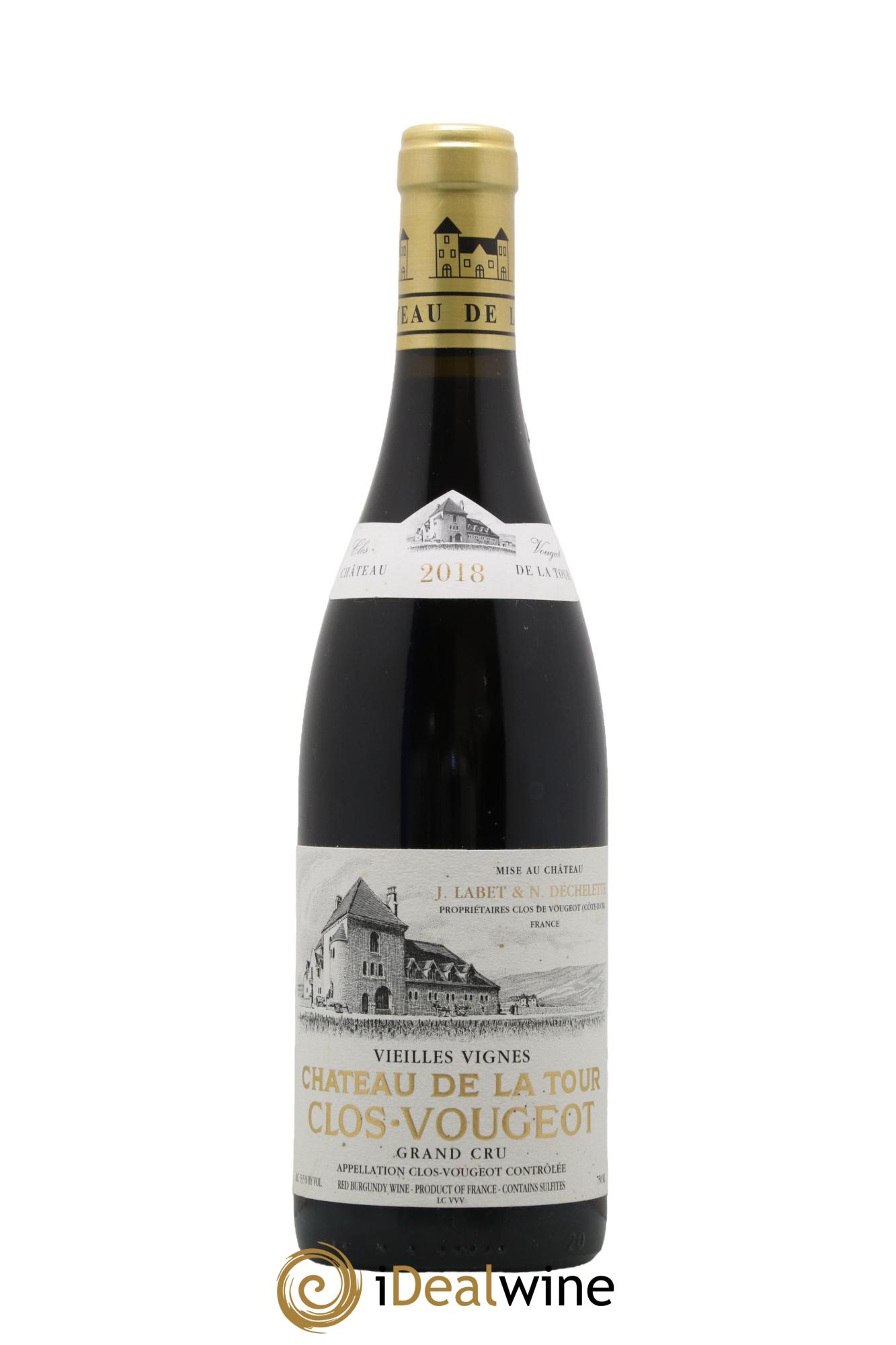 Clos de Vougeot Grand Cru Vieilles Vignes Château de La Tour 2018 - Lot of 1 bottle - 0