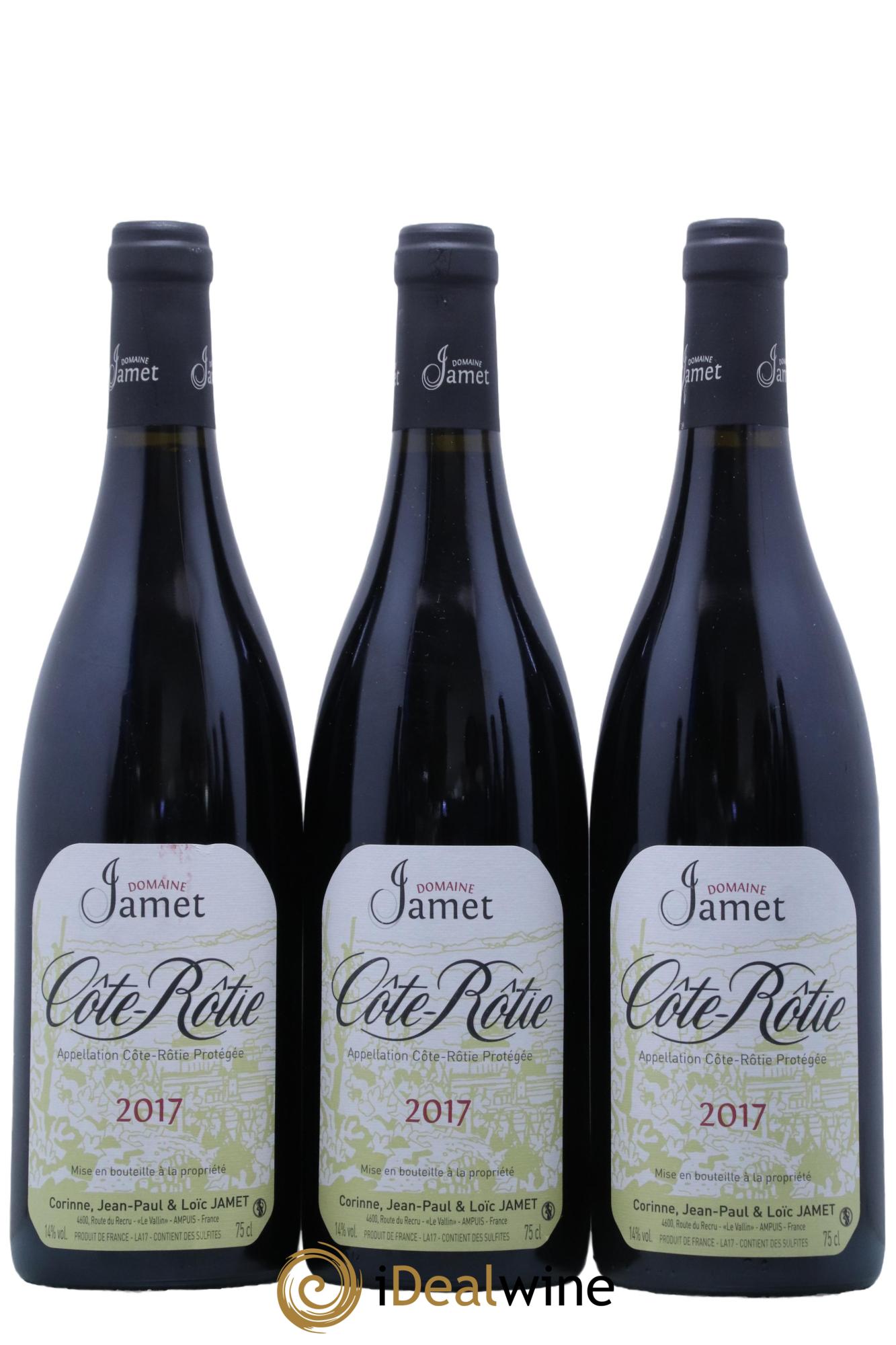 Côte-Rôtie Jamet (Domaine) 2017 - Posten von 3 Flaschen - 0