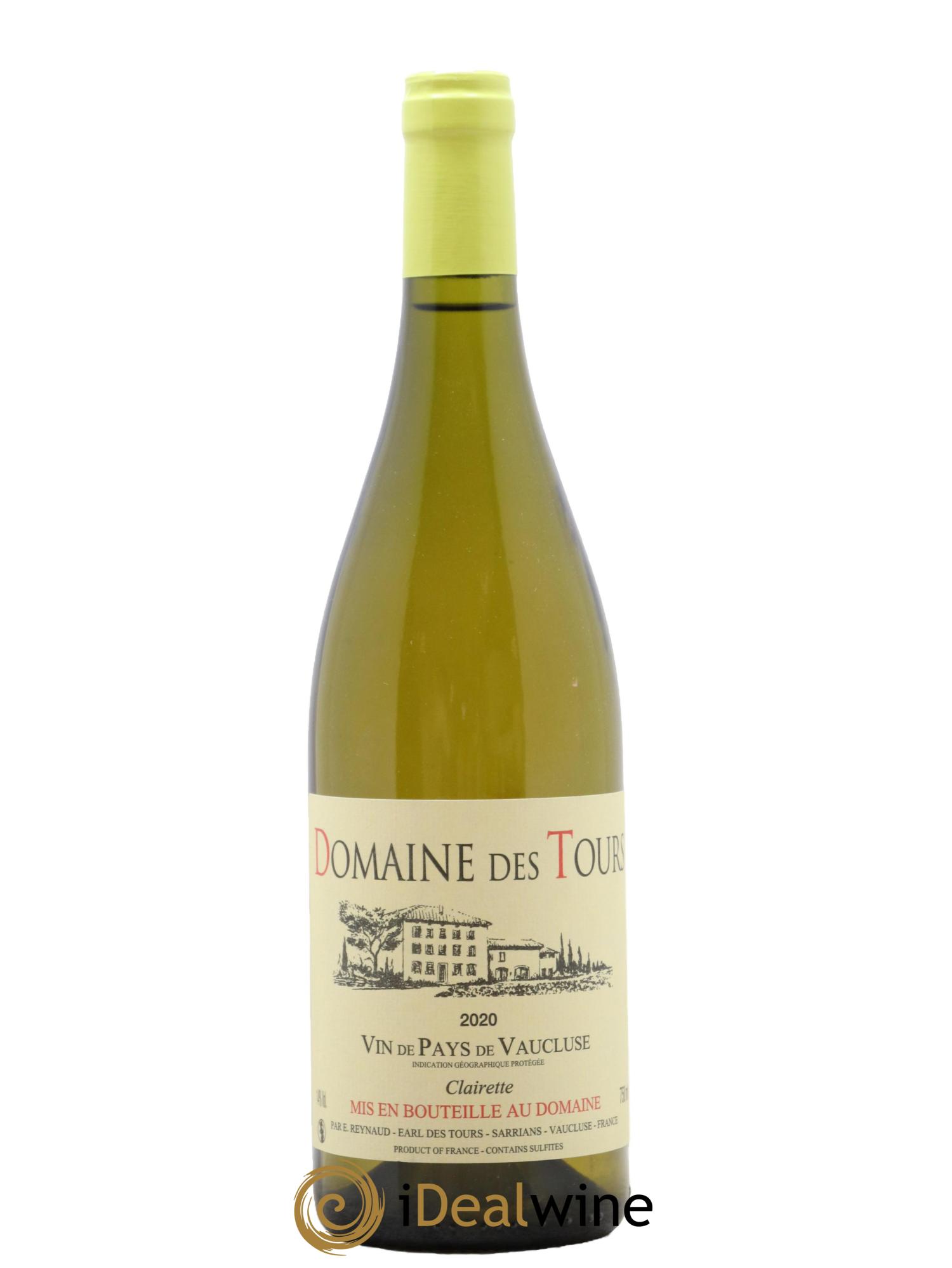 IGP Vaucluse (Vin de Pays de Vaucluse) Domaine des Tours Clairette Emmanuel Reynaud 2020 - Lot of 1 bottle - 0