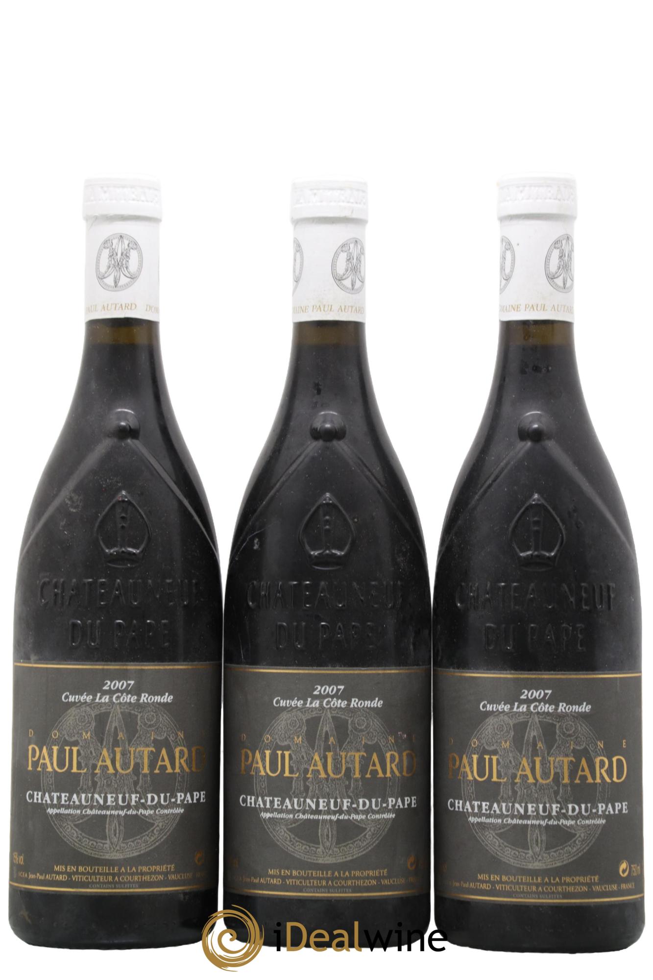 Châteauneuf-du-Pape Domaine Paul Autard La Côte Ronde Jean-Paul Autard 2007 - Posten von 3 Flaschen - 0