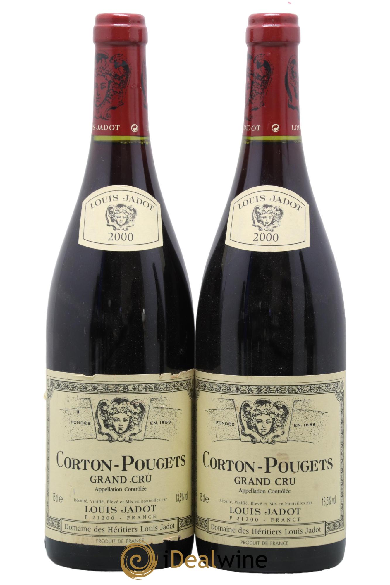 Corton-Pougets Grand Cru Héritiers Louis Jadot (Domaine des) - Louis Jadot 2000 - Posten von 2 Flaschen - 0