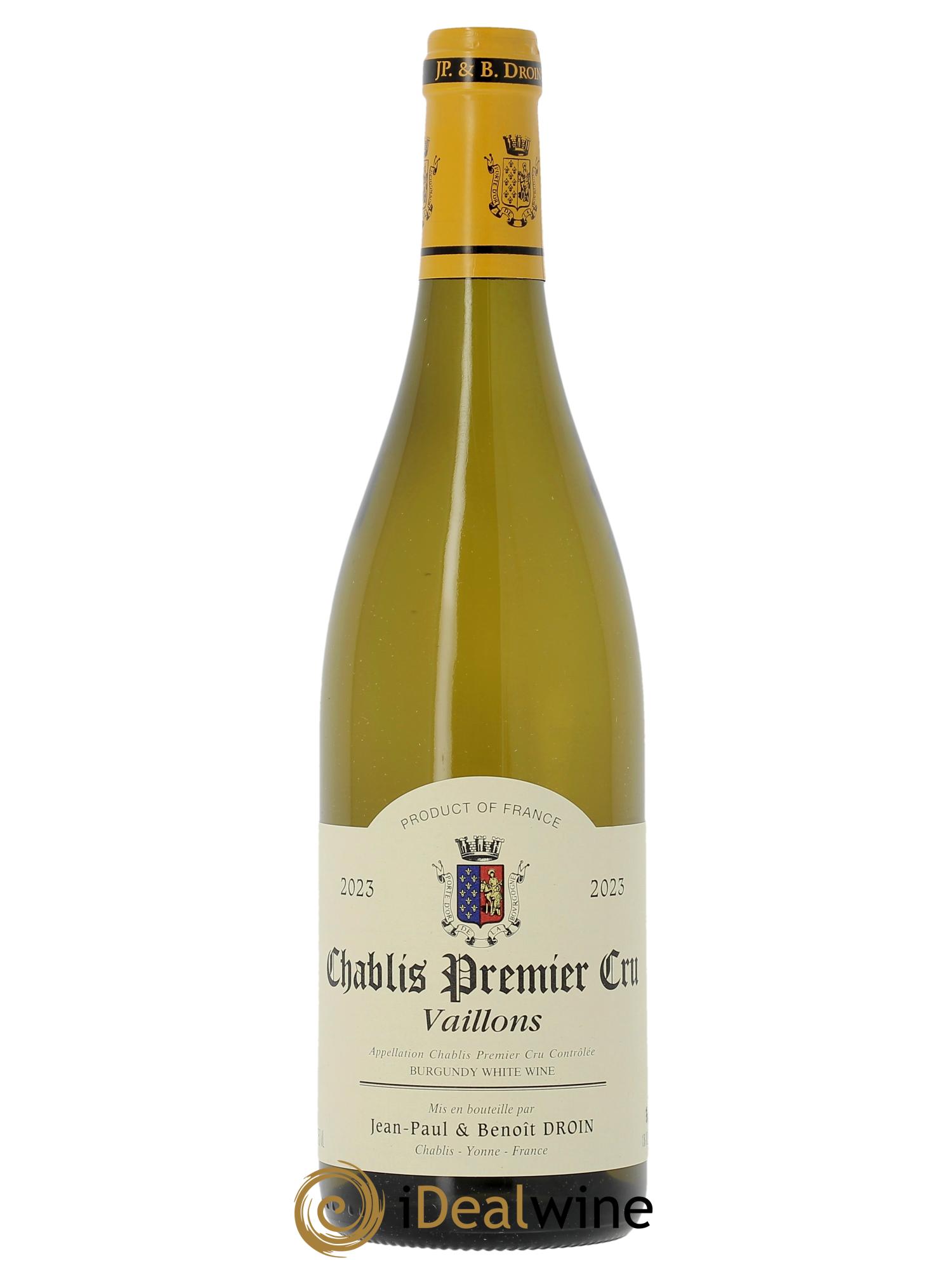 Chablis 1er Cru Vaillons Jean-Paul & Benoît Droin (Domaine)  2023 - Lot de 1 bouteille - 0