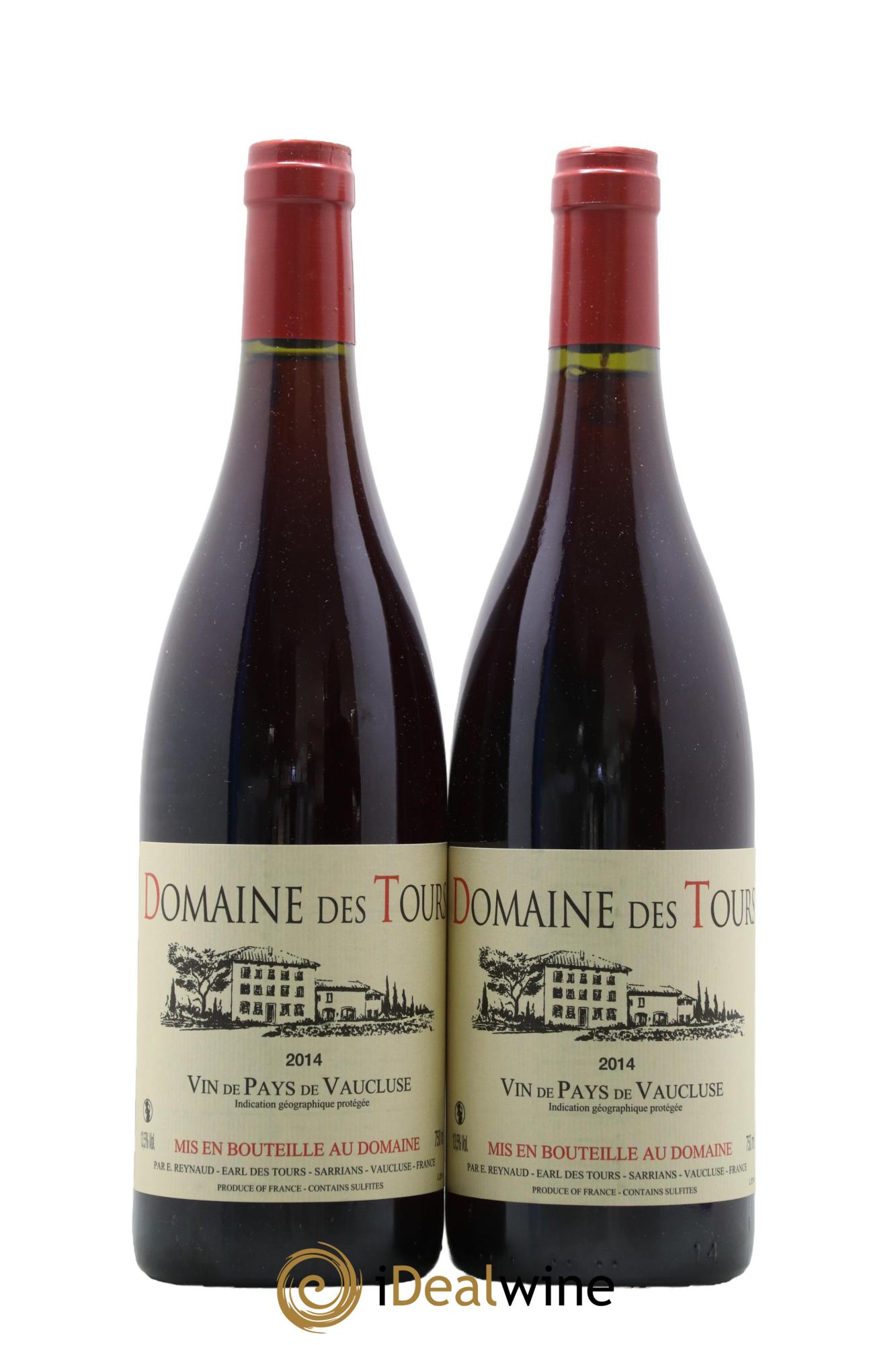 IGP Vaucluse (Vin de Pays de Vaucluse) Domaine des Tours Emmanuel Reynaud 2014 - Lot de 2 bouteilles - 0