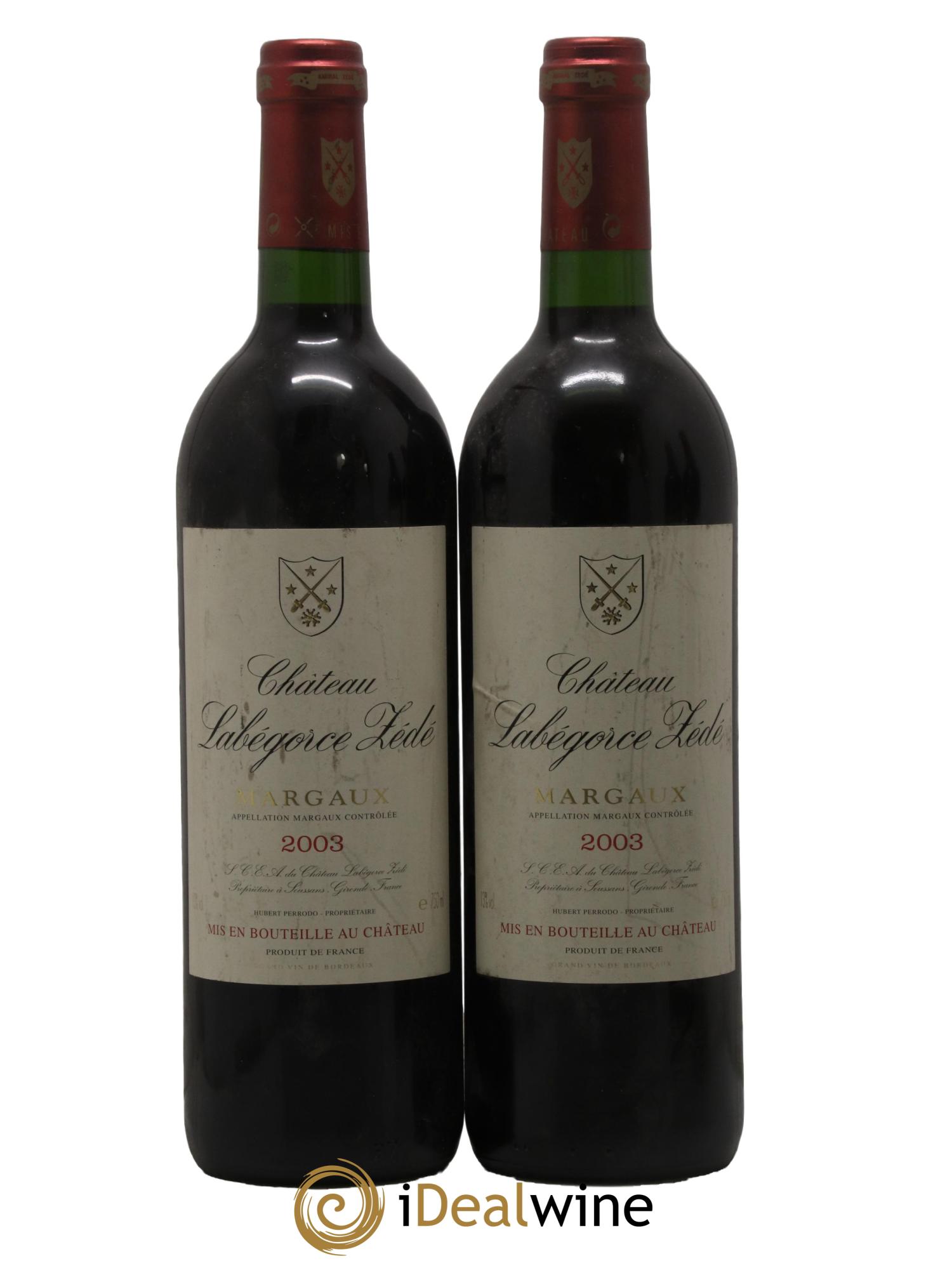 Château Labegorce Zédé Cru Bourgeois 2003 - Posten von 2 Flaschen - 0