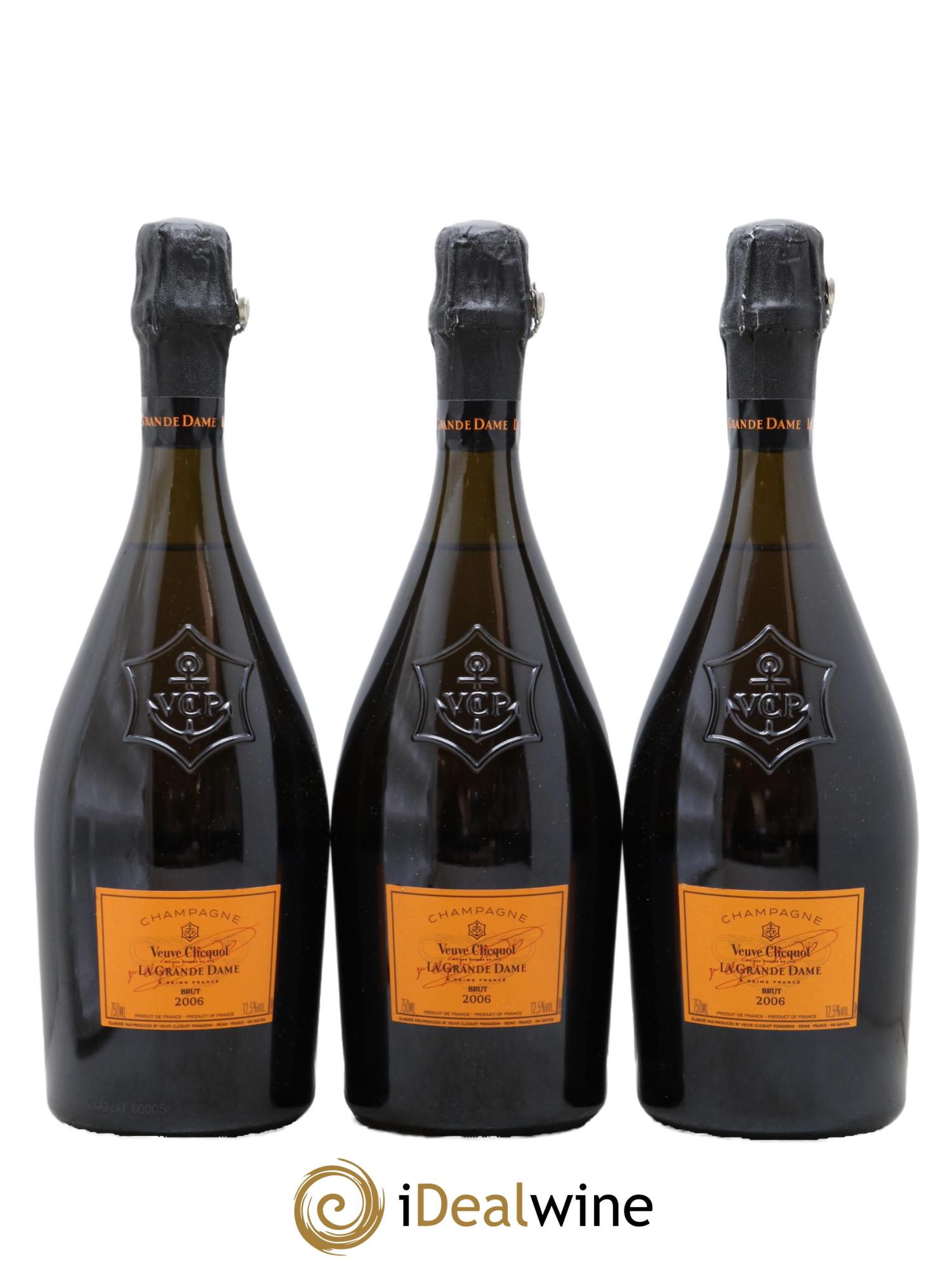 La Grande Dame Veuve Clicquot Ponsardin  2006 - Lot of 3 bottles - 0