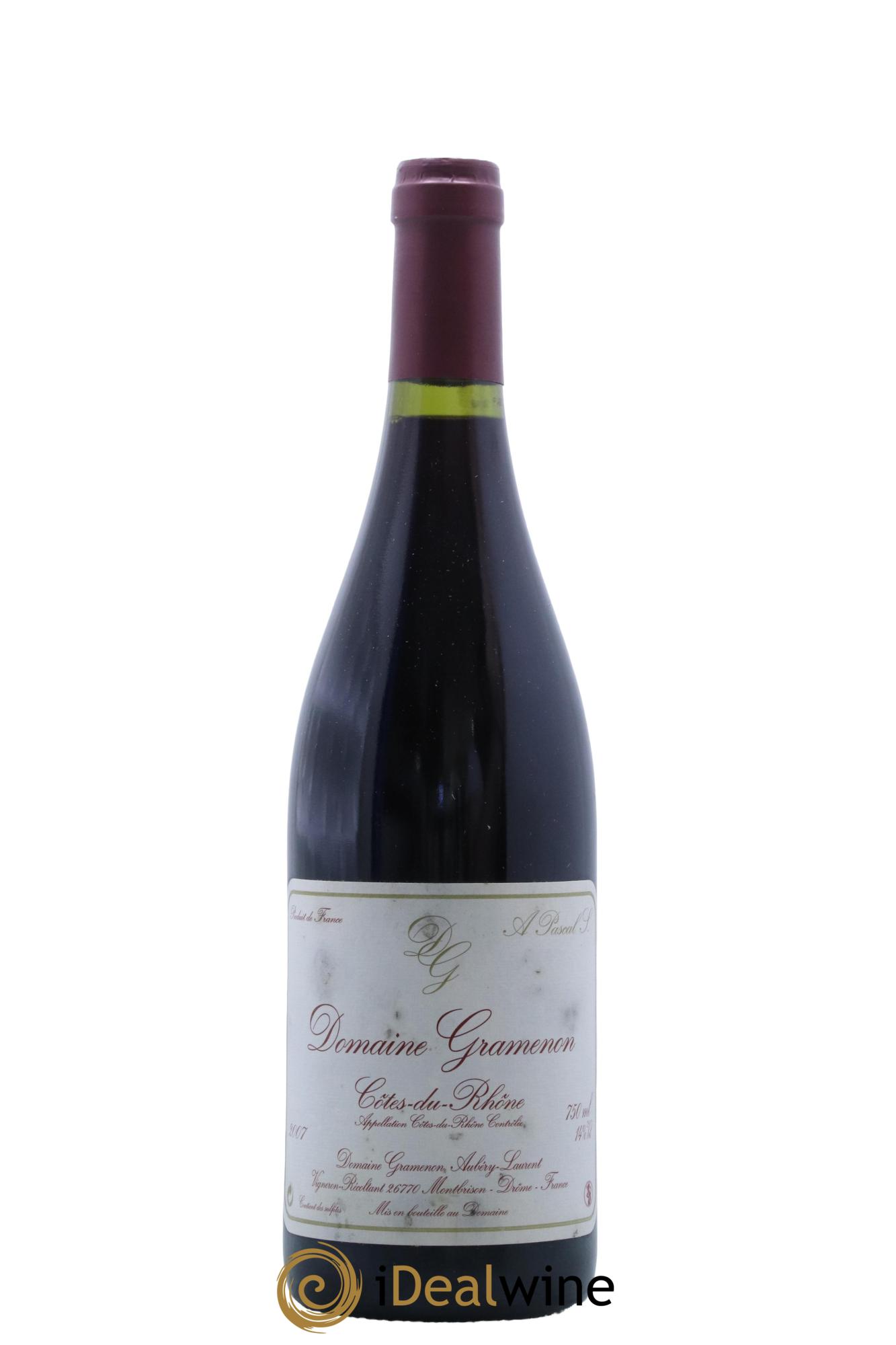 Côtes du Rhône A Pascal S. Gramenon (Domaine)  2007 - Posten von 1 Flasche - 0