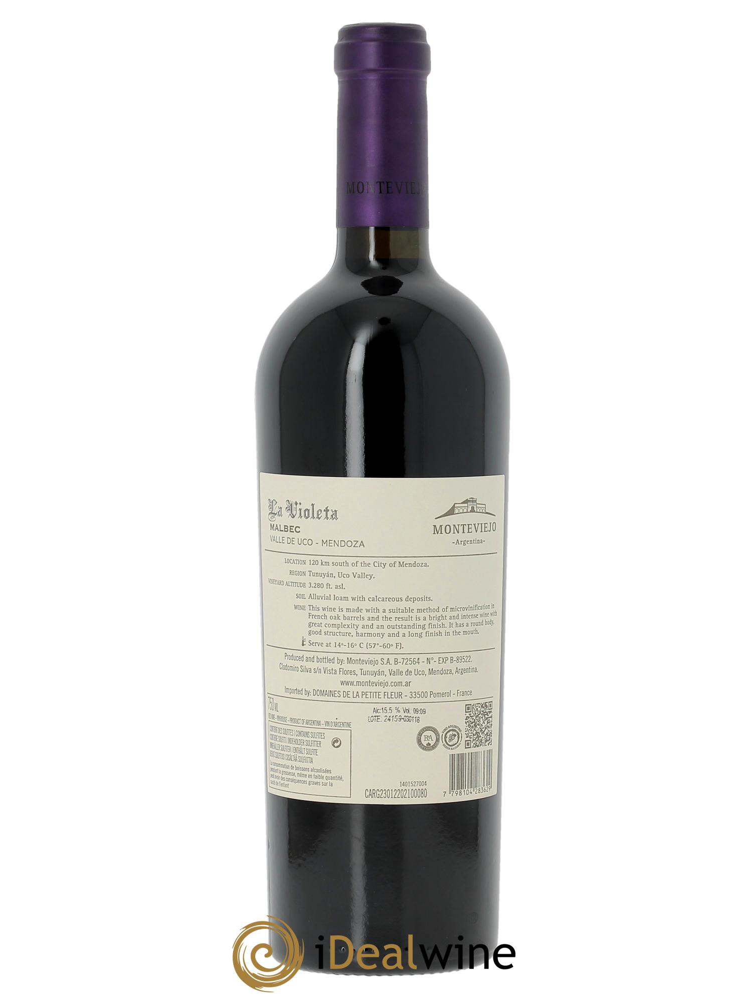 Mendoza La Violeta (Cassetta in legno a partire da  6 bts) 2015 - Lotto di 1 bottiglia - 1