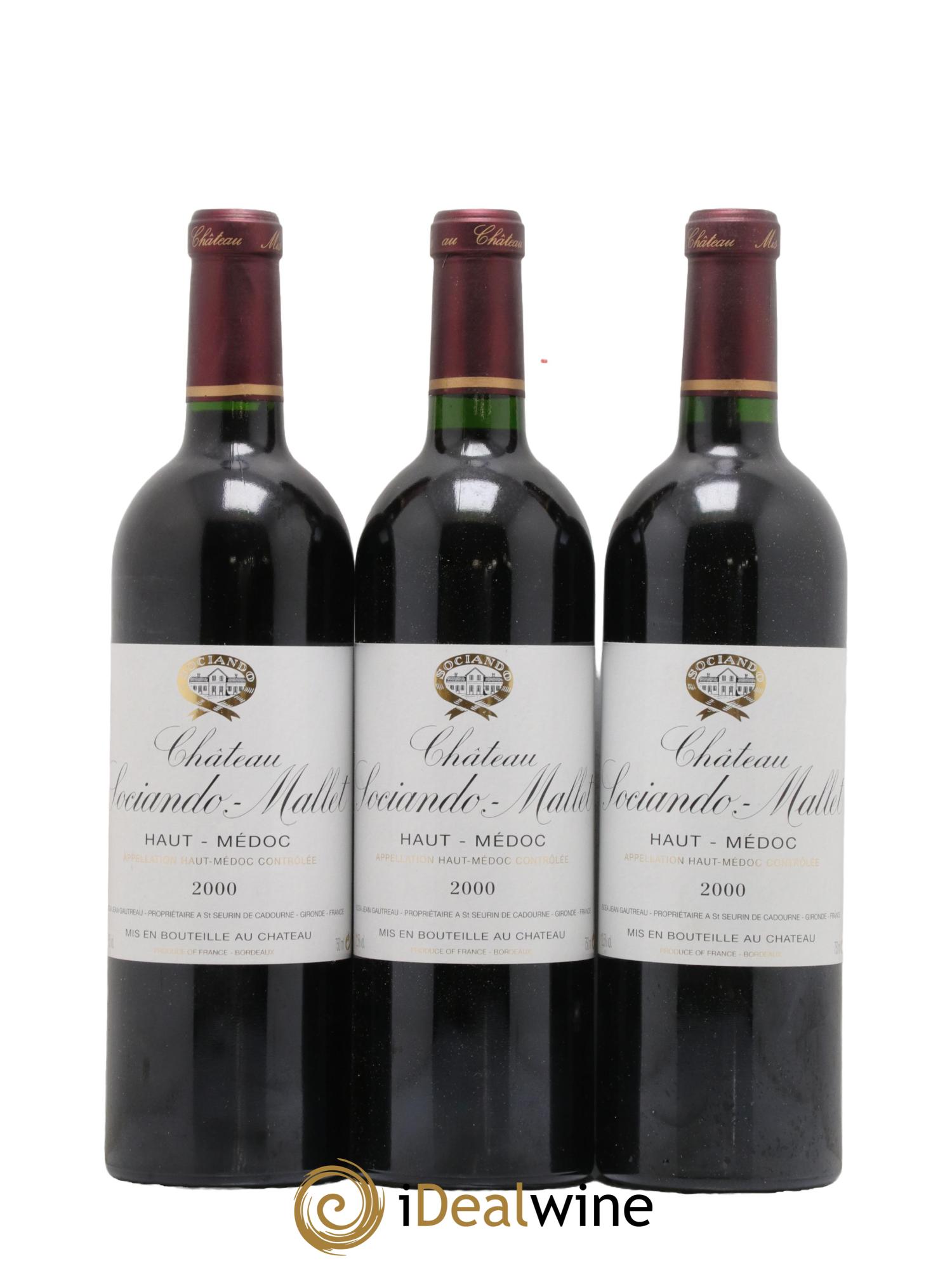 Château Sociando Mallet  2000 - Lot de 12 bouteilles - 2