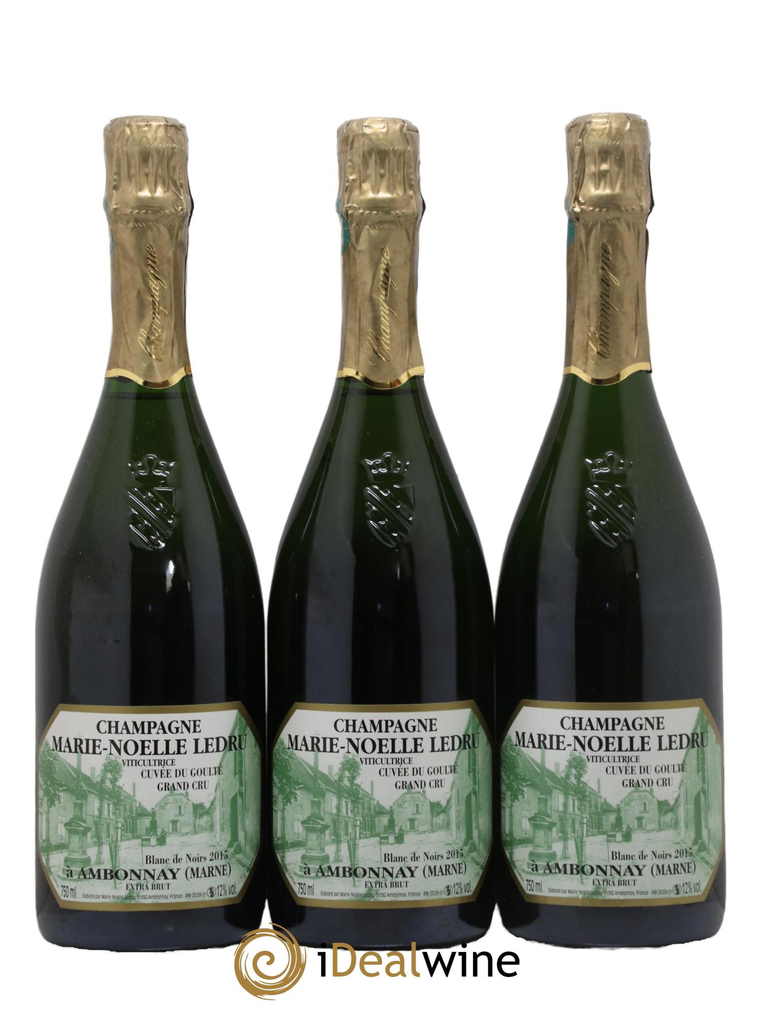 Cuvée du Goulté Blanc de Noirs Marie-Noëlle Ledru 2015 - Lot of 3 bottles - 0