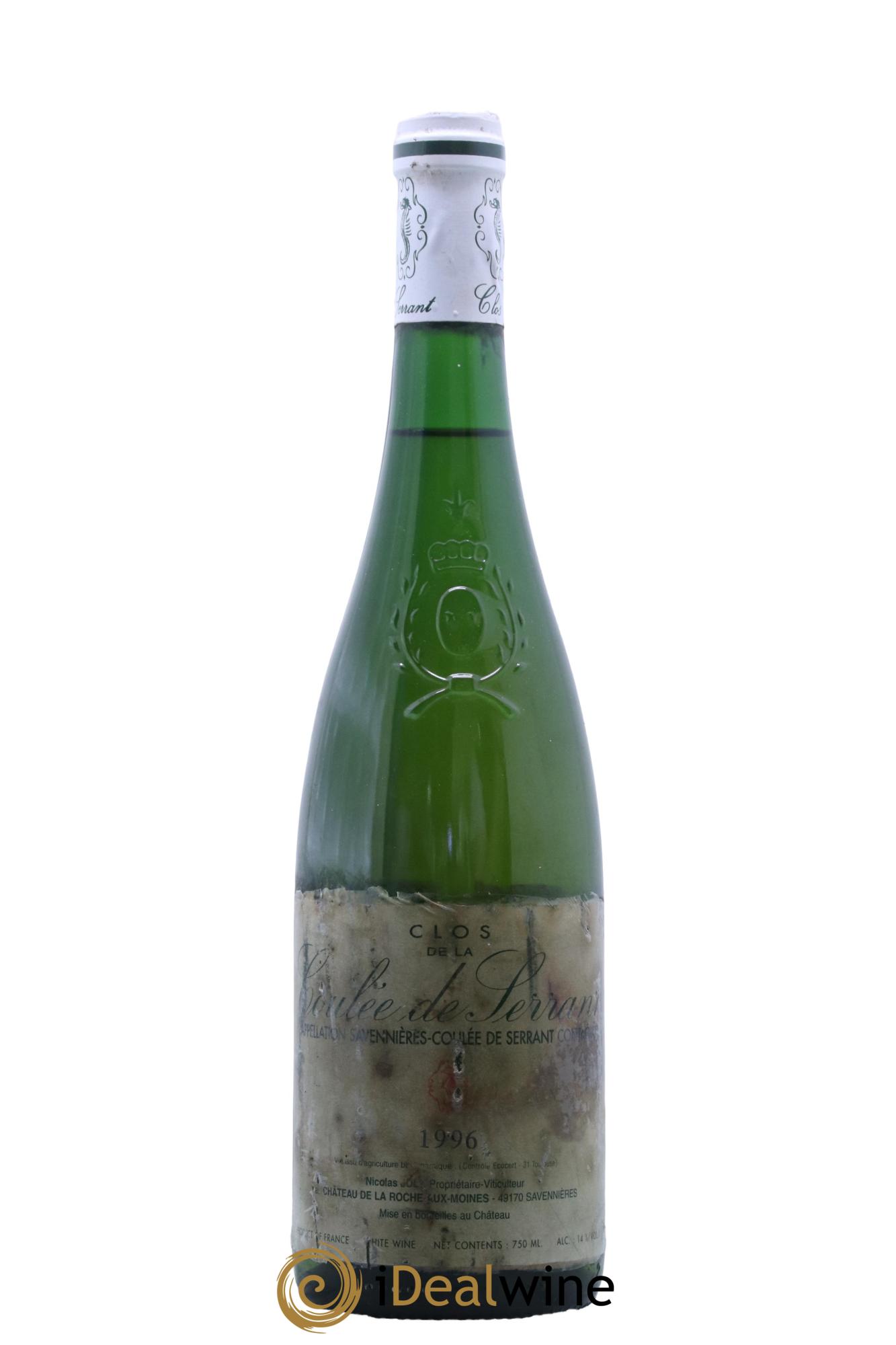 Savennières Clos de la Coulée de Serrant Vignobles de la Coulée de Serrant - Nicolas Joly  1996 - Posten von 1 Flasche - 0