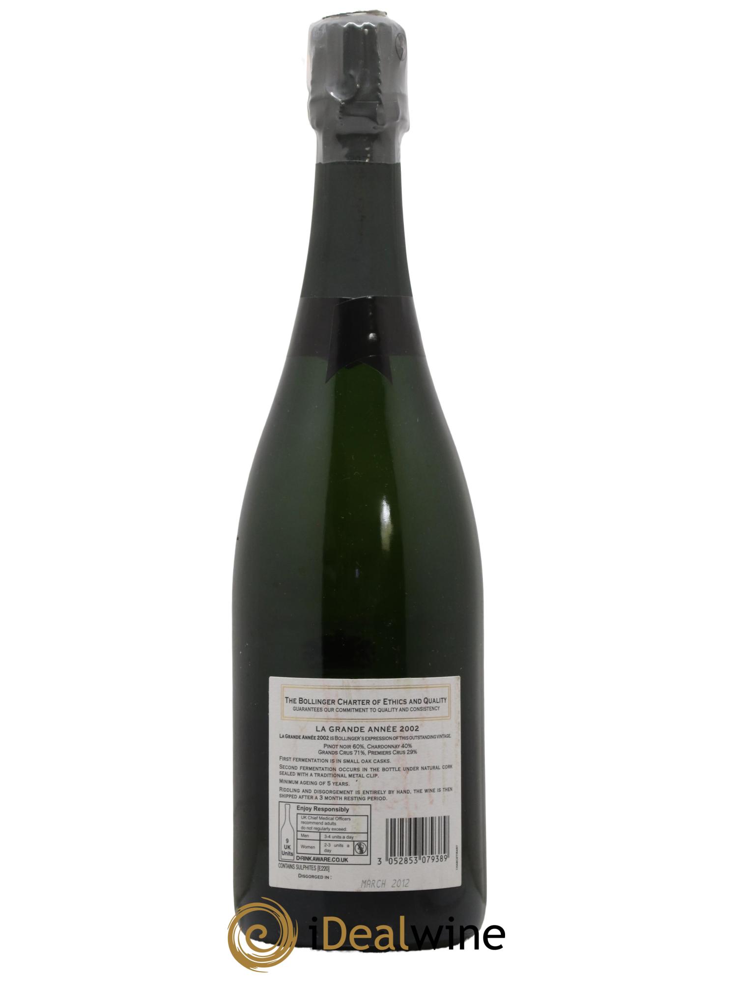 Grande Année Bollinger 2002 - Lotto di 1 bottiglia - 1