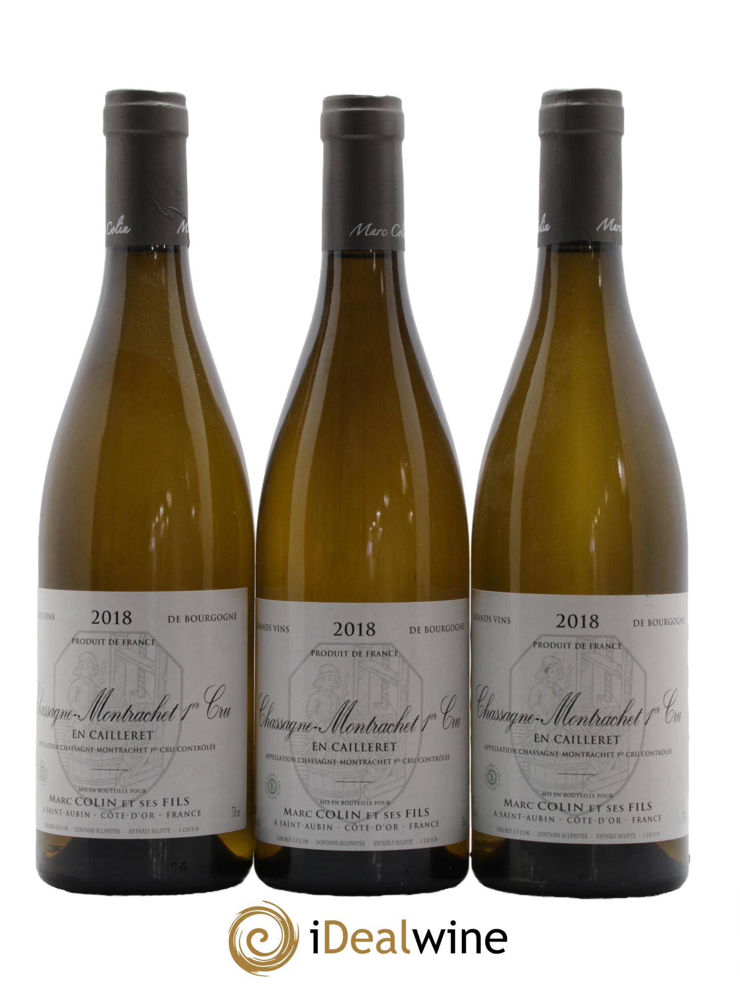 Chassagne-Montrachet 1er Cru Les Caillerets Marc Colin & Fils 2018 - Lotto di 3 bottiglie - 0