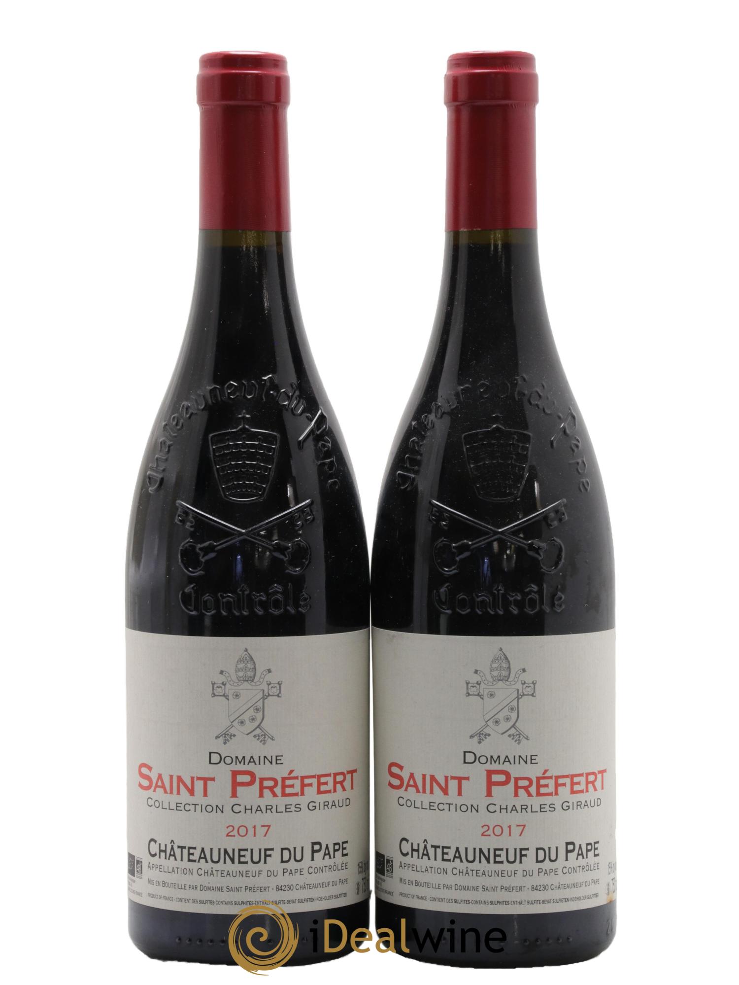 Châteauneuf-du-Pape Collection Charles Giraud Domaine Saint-Préfert 2017 - Lotto di 2 bottiglie - 0