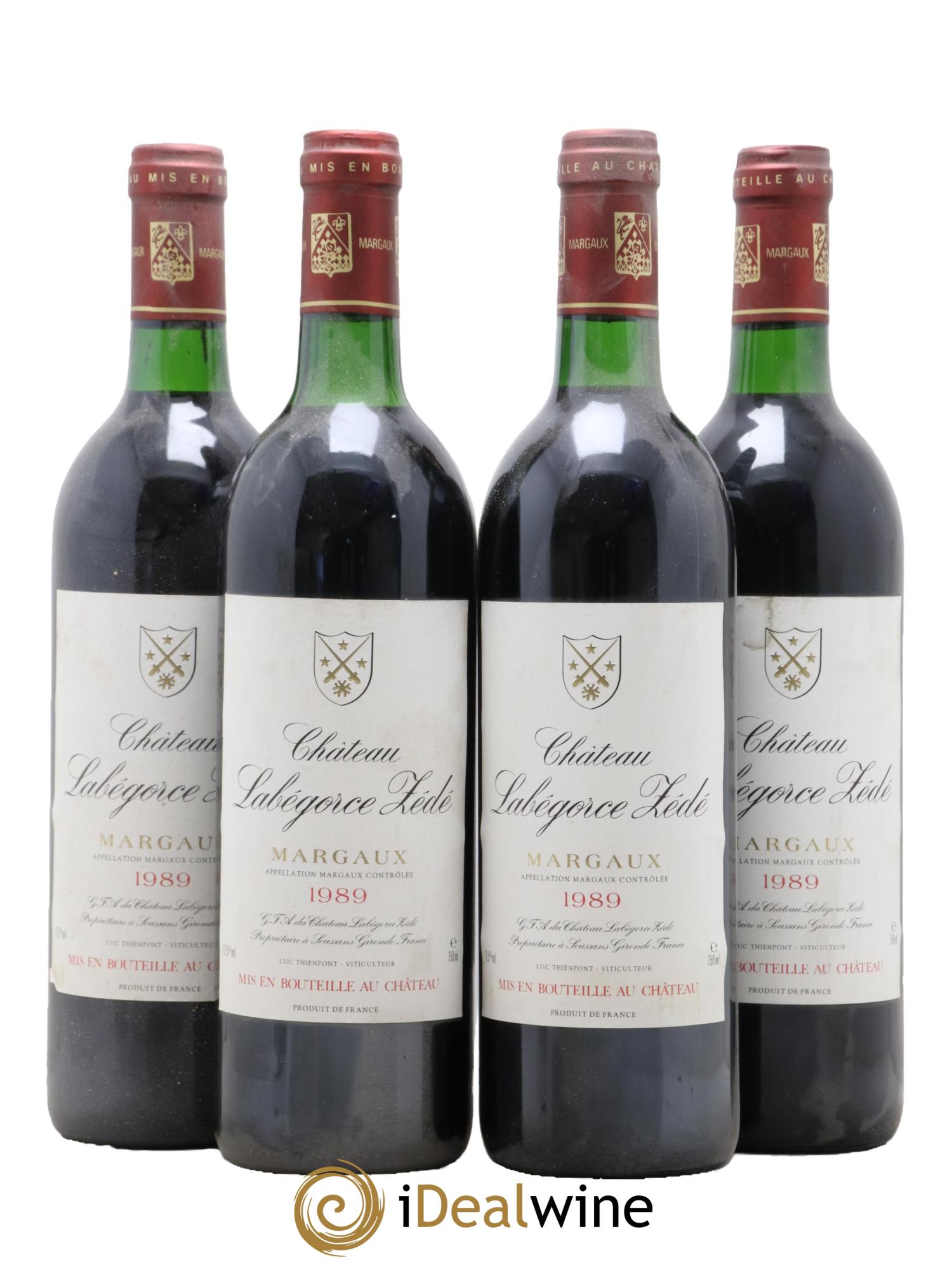 Château Labegorce Zédé Cru Bourgeois 1989 - Posten von 4 Flaschen - 0