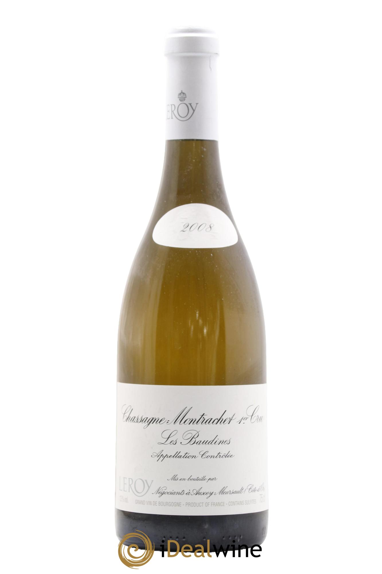 Chassagne-Montrachet 1er Cru Les Baudines Leroy SA 2008 - Lot of 1 bottle - 0