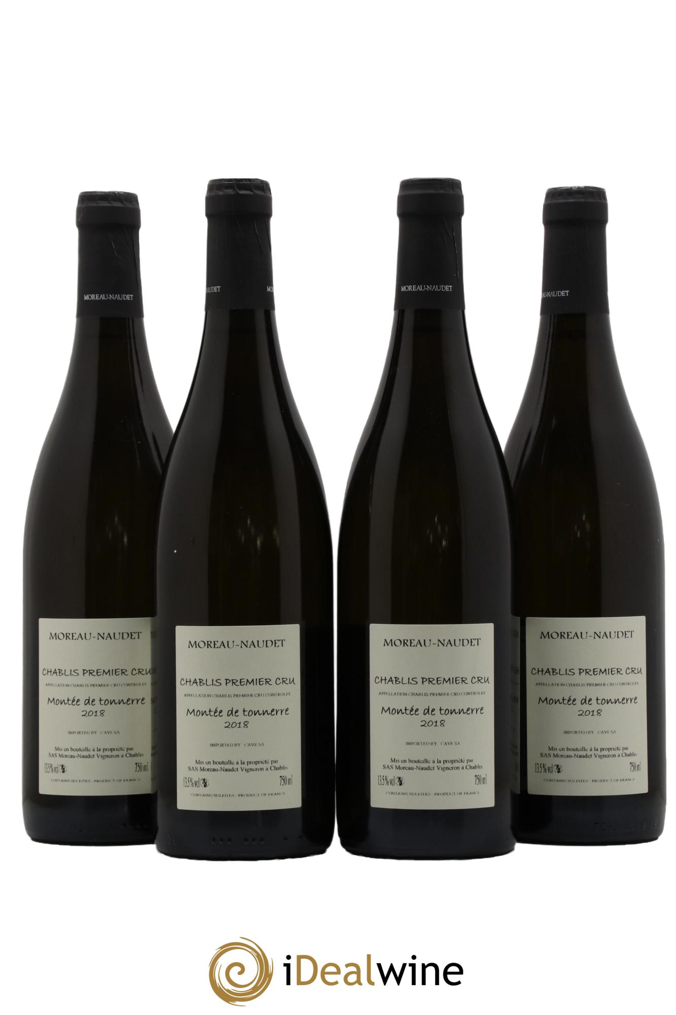 Chablis 1er Cru Montée de Tonnerre Moreau-Naudet 2018 - Lot de 4 bouteilles - 1