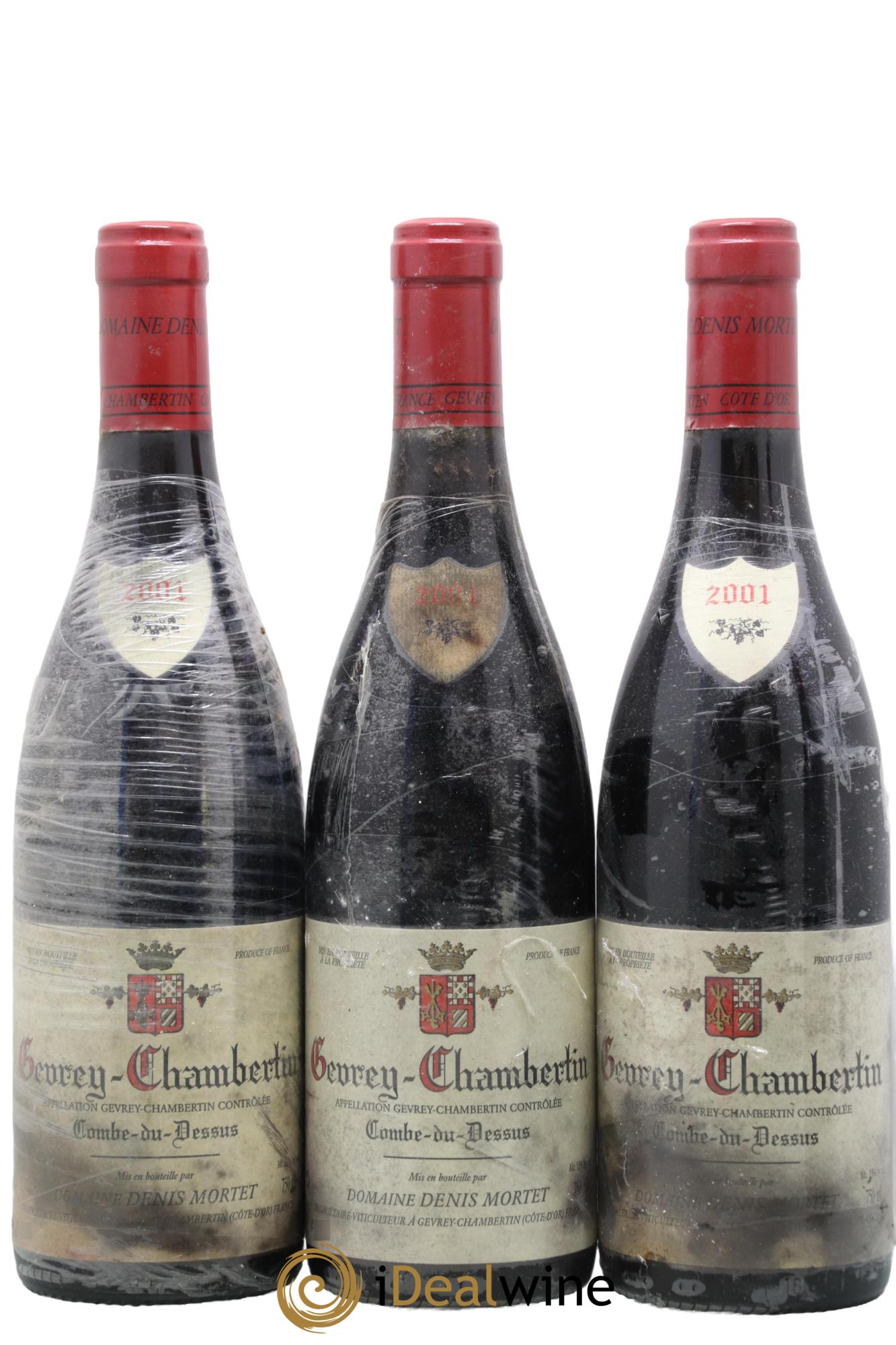 Gevrey-Chambertin Combe du Dessus Denis Mortet (Domaine) 2001 - Posten von 3 Flaschen - 0