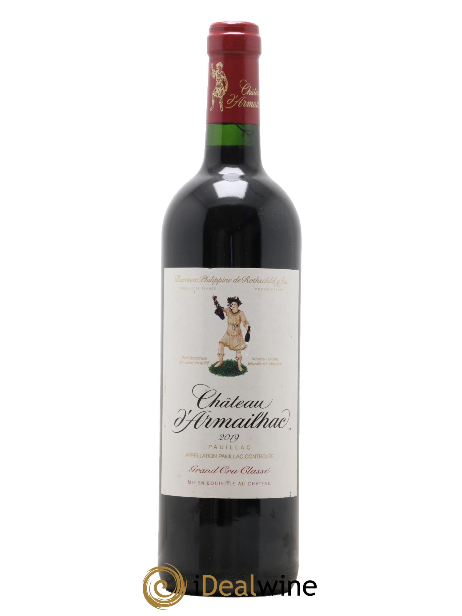 Château d' Armailhac - Mouton Baron(ne) Philippe 5ème Grand Cru Classé  2019 - Lot de 1 bouteille - 0