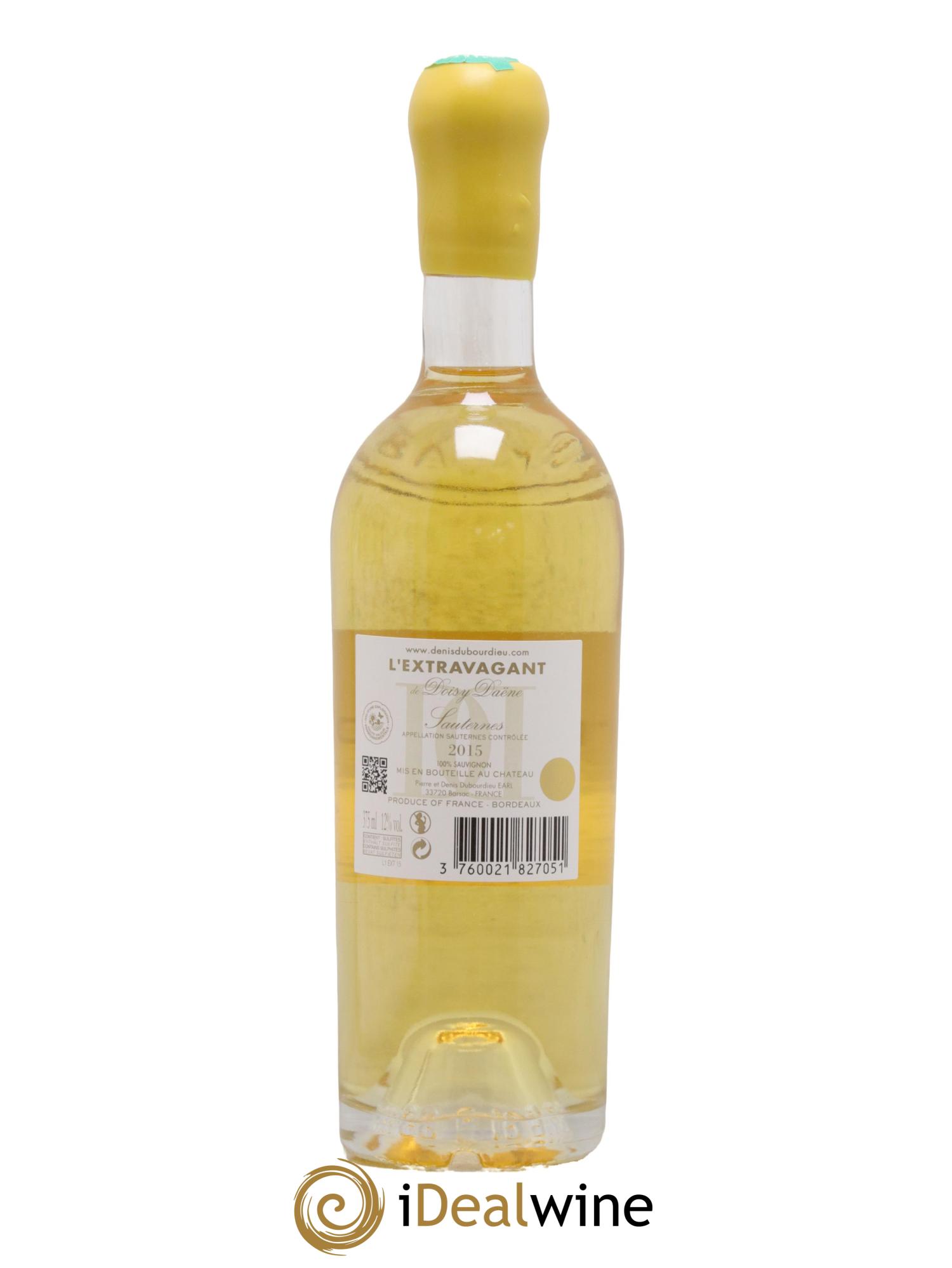 L'Extravagant de Doisy Daëne  2015 - Lot de 1 demi bouteille - 1