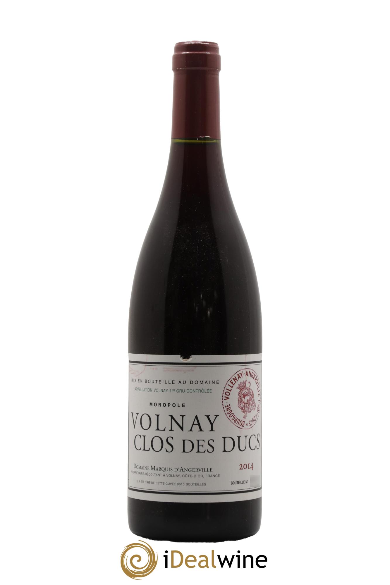 Volnay 1er Cru Clos des Ducs Marquis d'Angerville (Domaine)  2014 - Lot de 1 bouteille - 0