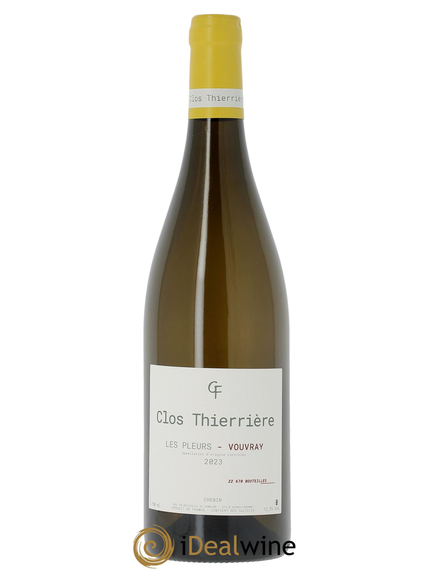 Vouvray Les Pleurs Clos Thierriere  2023 - Lot de 1 bouteille - 0