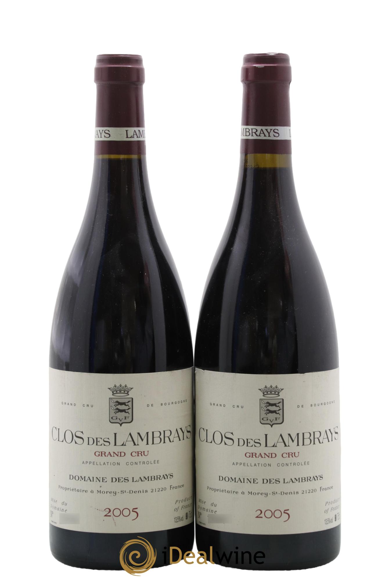 Clos des Lambrays Grand Cru Domaine des Lambrays 2005 - Lot of 2 bottles - 0