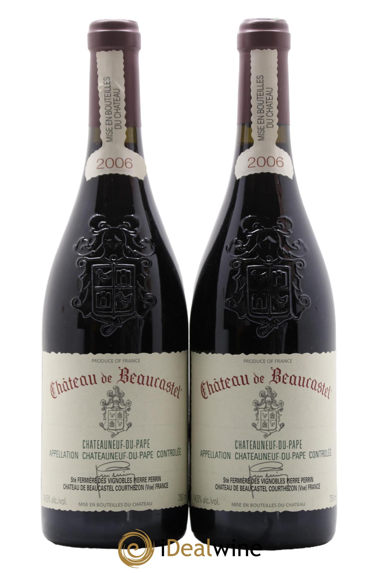 Châteauneuf-du-Pape Château de Beaucastel Famille Perrin 2006 - Lot de 2 bouteilles - 0