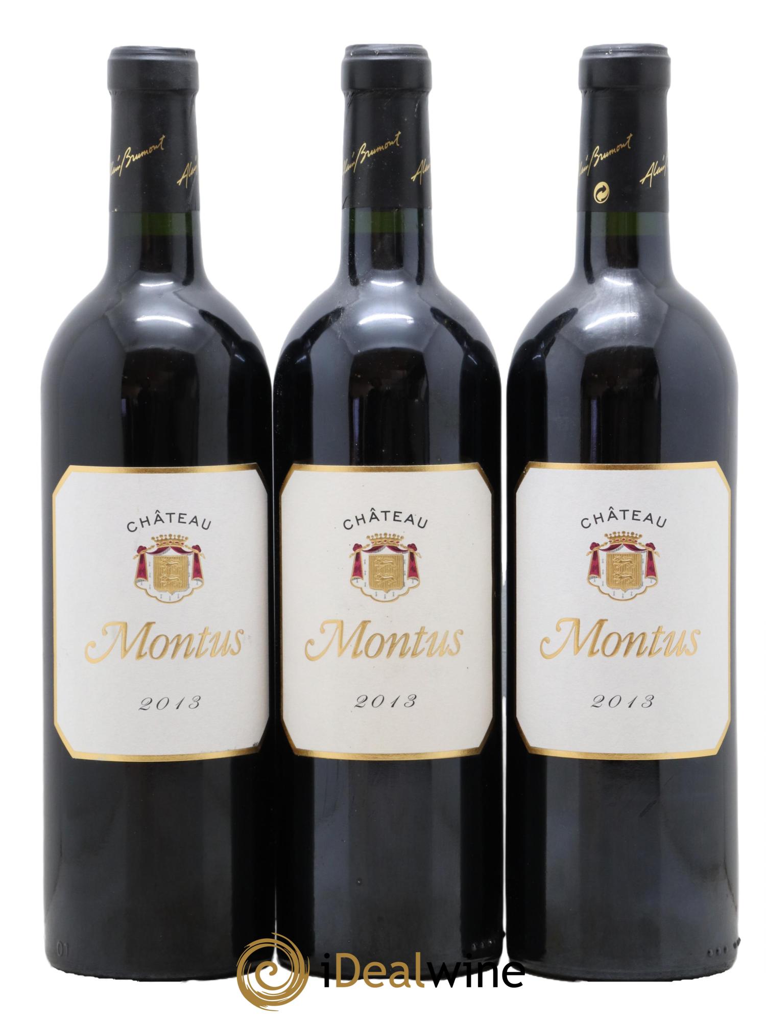 Madiran Château Montus Alain Brumont  2013 - Lot of 3 bottles - 0