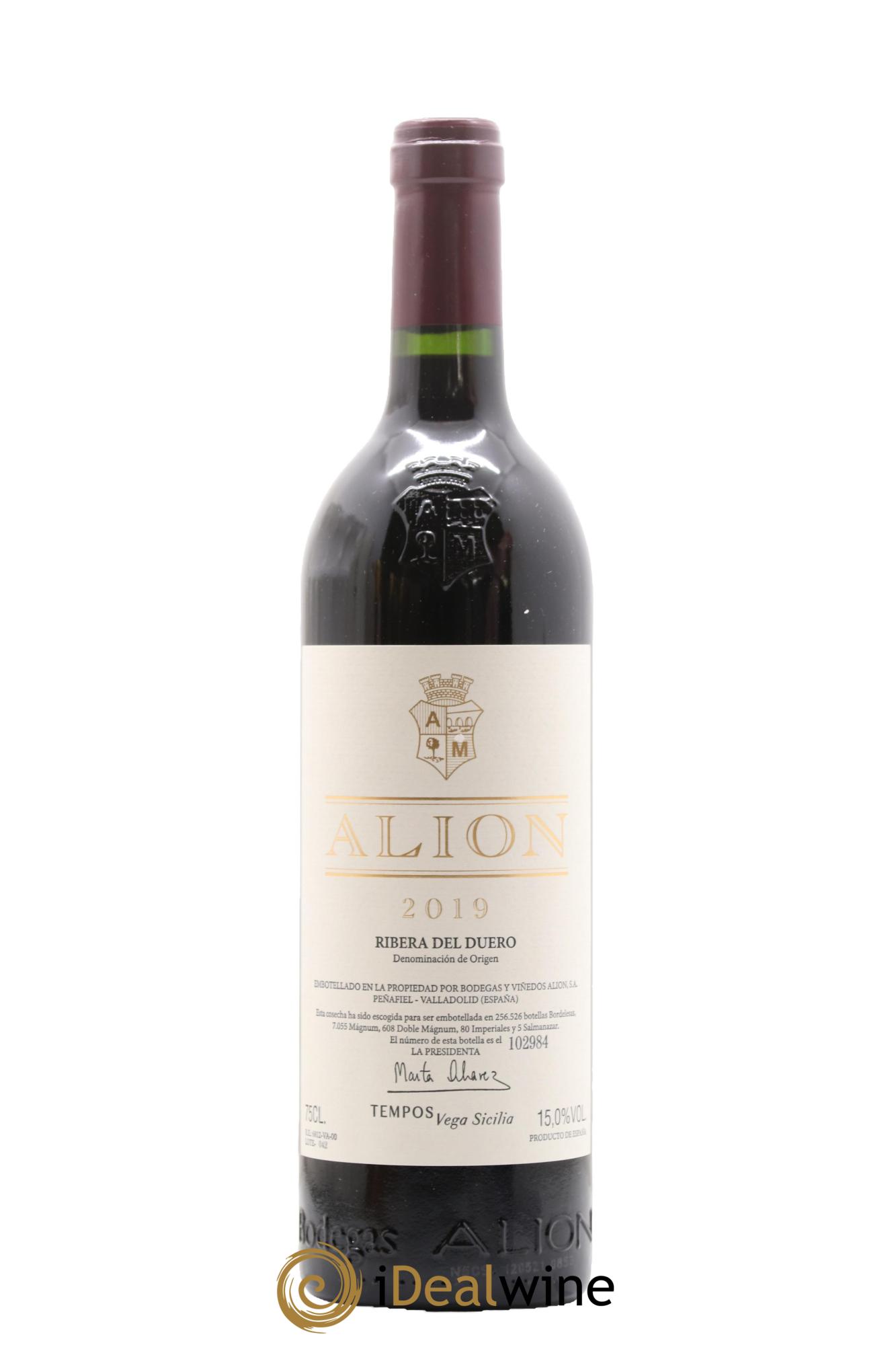 Ribera Del Duero DO Vega Sicilia Alion Famille Alvarez  2019 - Posten von 1 Flasche - 0