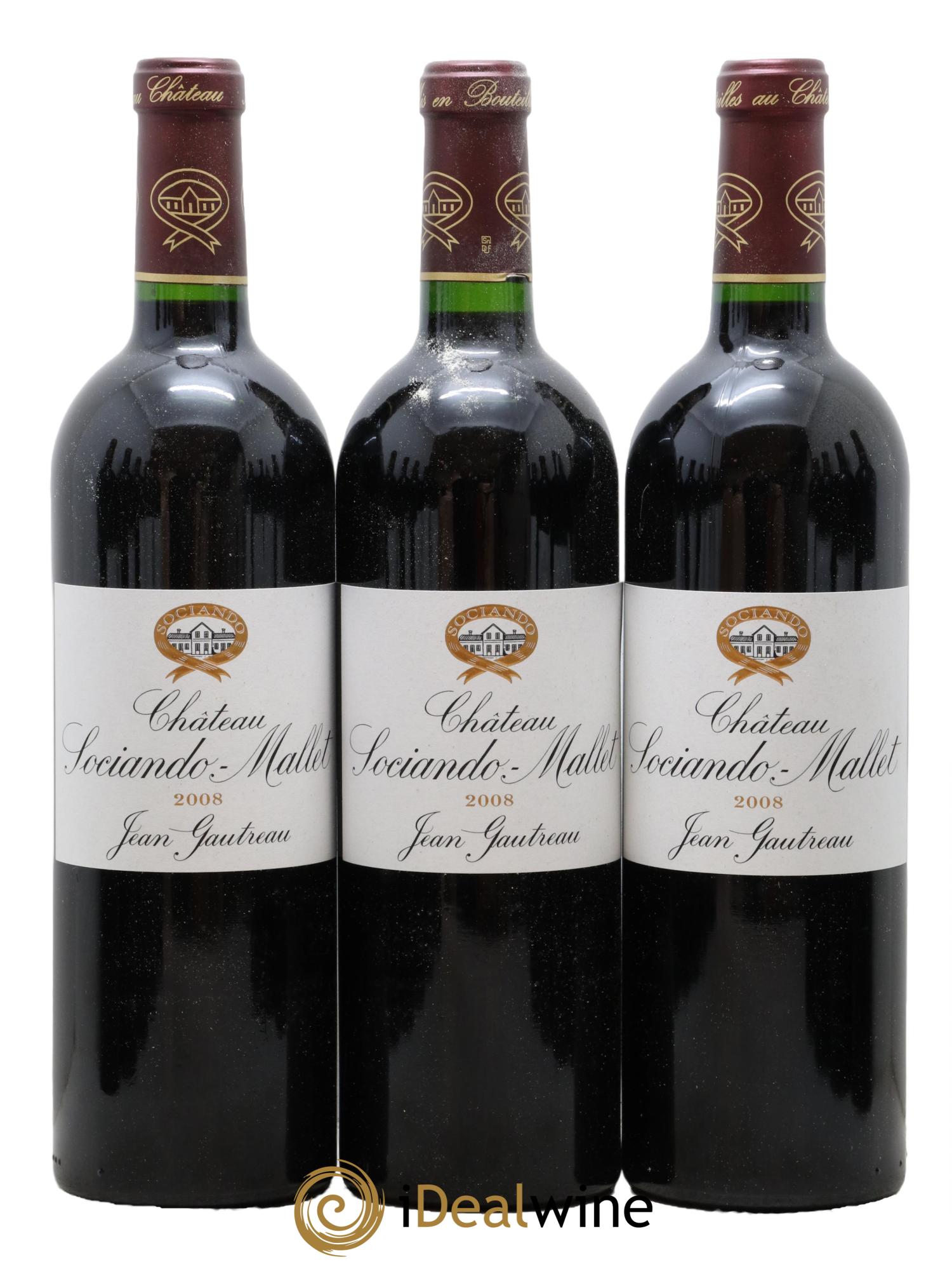 Château Sociando Mallet  2008 - Lot de 12 bouteilles - 1