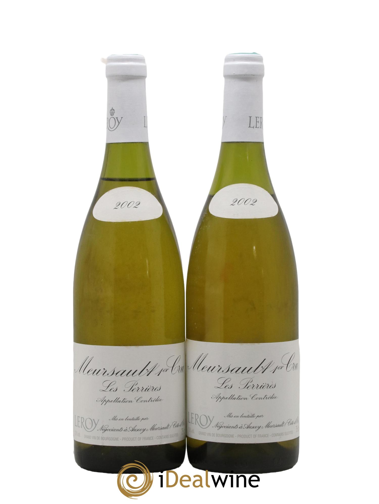 Meursault 1er Cru Perrières Leroy SA 2002 - Lotto di 2 bottiglie - 0