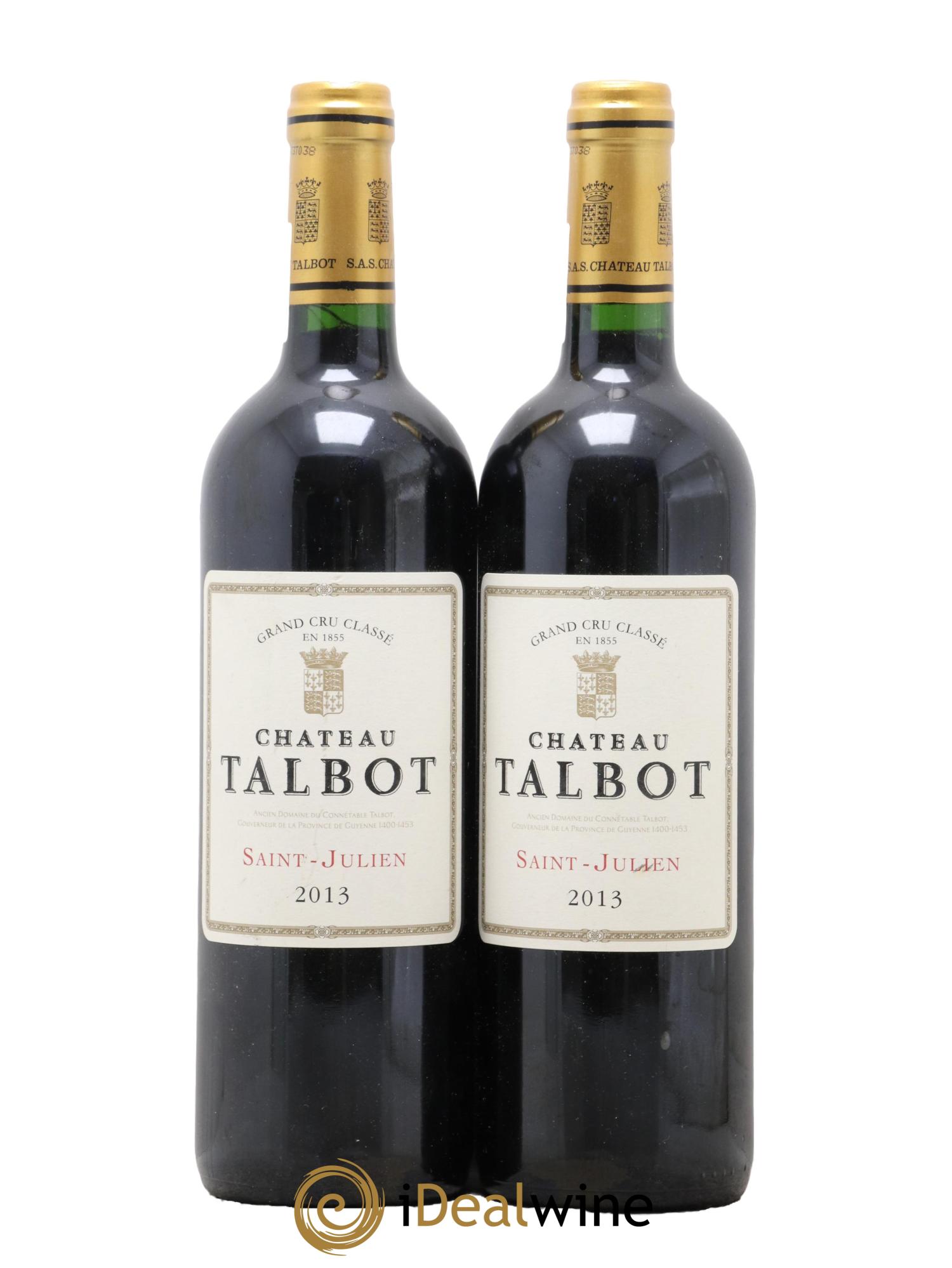 Château Talbot 4ème Grand Cru Classé 2013 - Posten von 2 Flaschen - 0