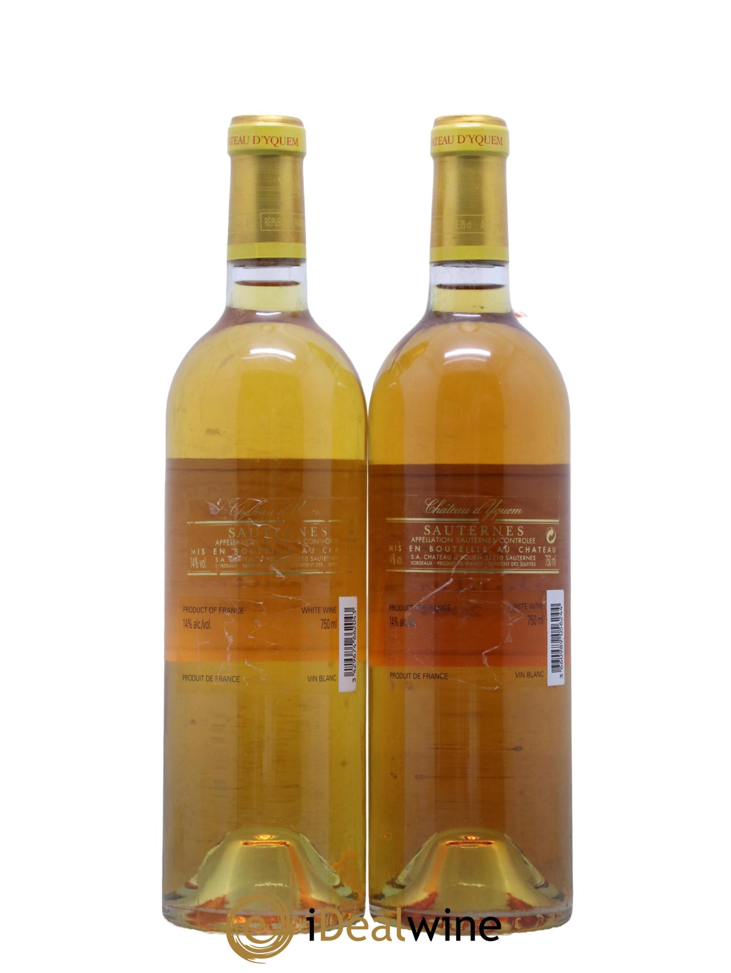 Château d' Yquem 1er Cru Classé Supérieur  2004 - Posten von 2 Flaschen - 1