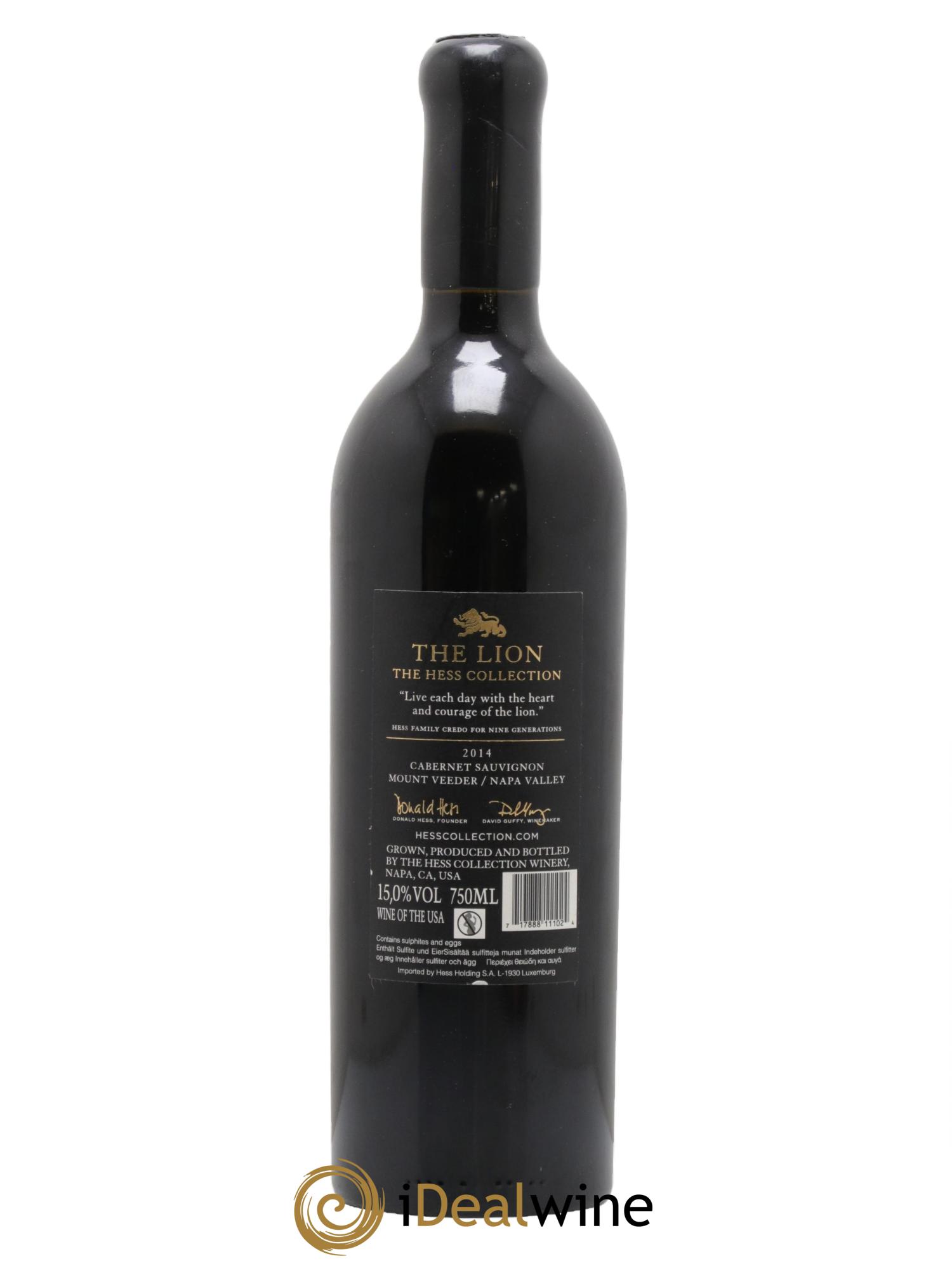 USA The Lion Mount Veeder Estate Cabernet Sauvignon The Hess Collection 2014 - Posten von 1 Flasche - 1