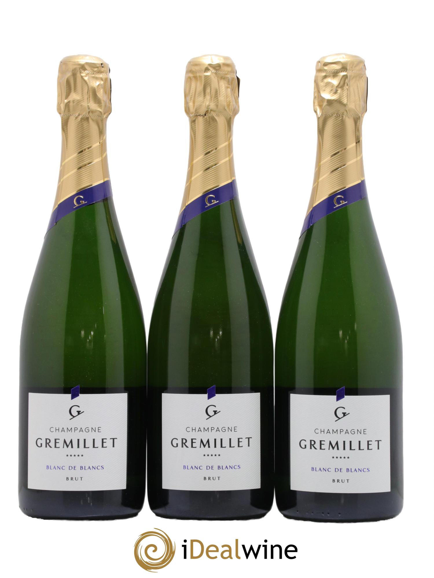 Champagne Gremillet Blanc de Blanc - Lot of 3 bottles - 0