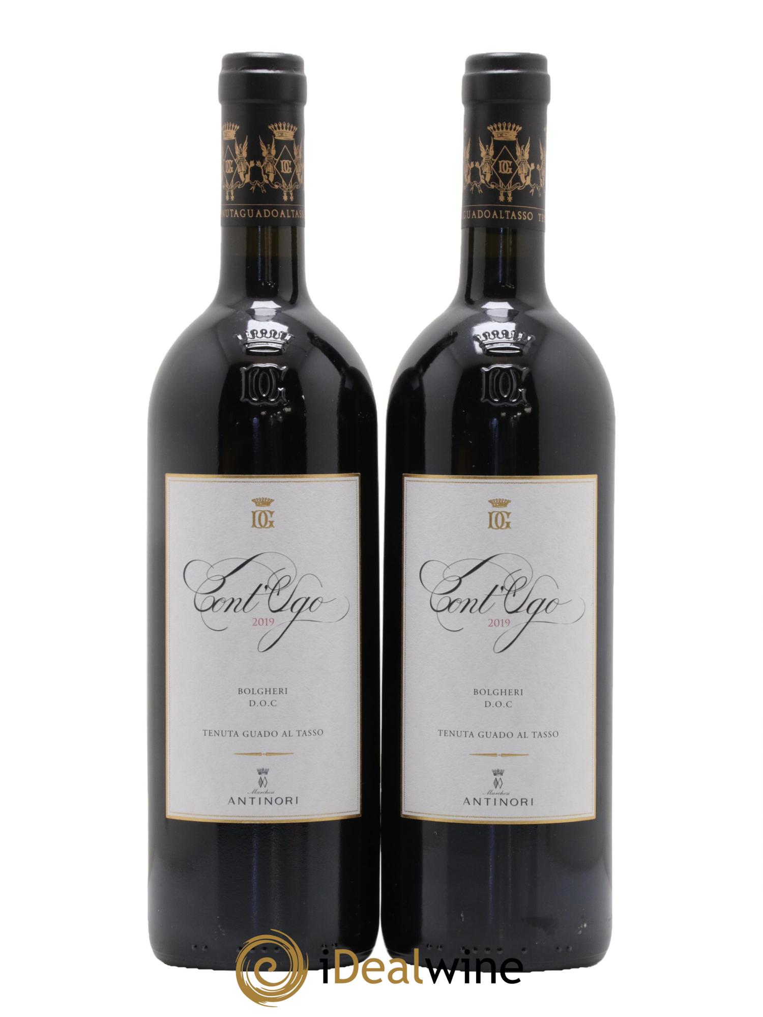 Bolgheri DOC Cont'Ugo Tenuta Guado al Tasso - Antinori 2019 - Lot of 2 bottles - 0