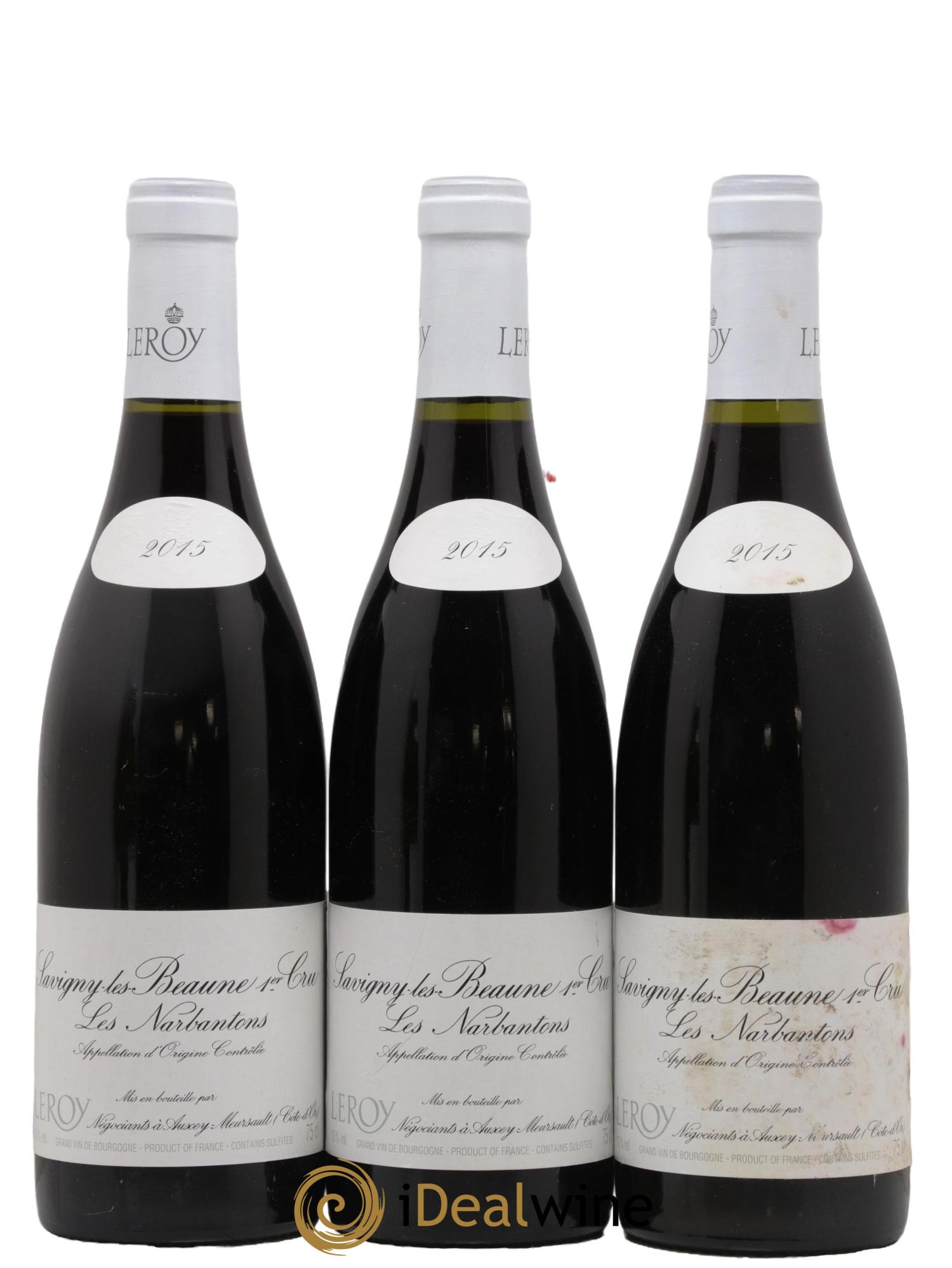 Savigny-lès-Beaune 1er Cru Les Narbantons Leroy SA 2015 - Lotto di 3 bottiglie - 0